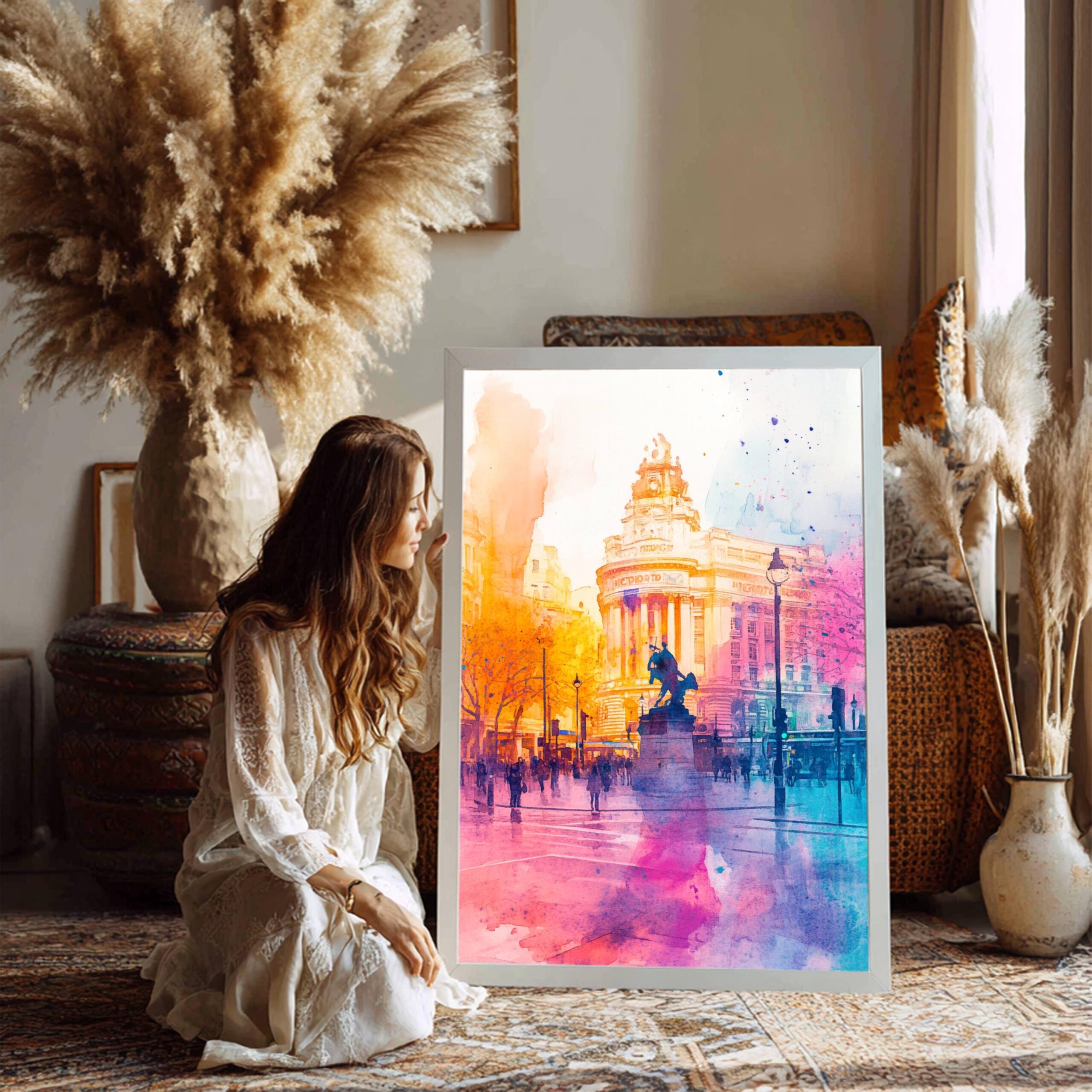 Piccadilly London England Watercolor: United Kingdom Travel Art Poster - Image 7