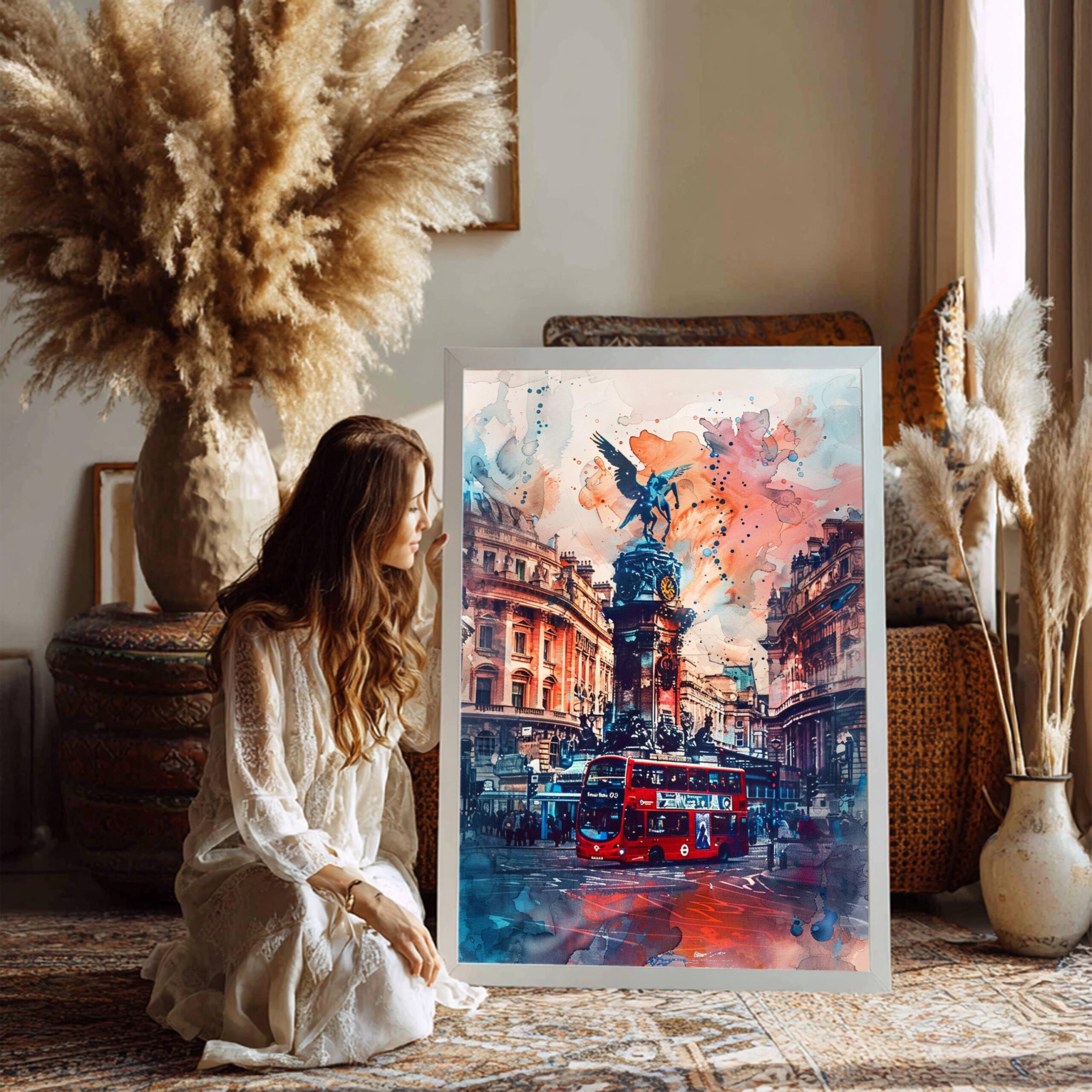 Piccadilly London England Watercolor: United Kingdom Travel Art Poster - Image 6
