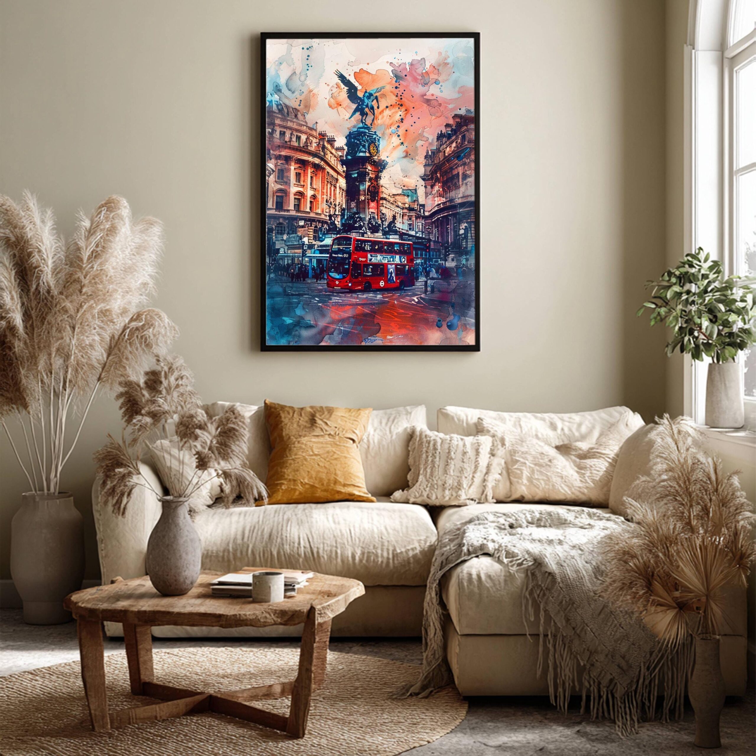 Piccadilly London England Watercolor: United Kingdom Travel Art Poster - Image 3
