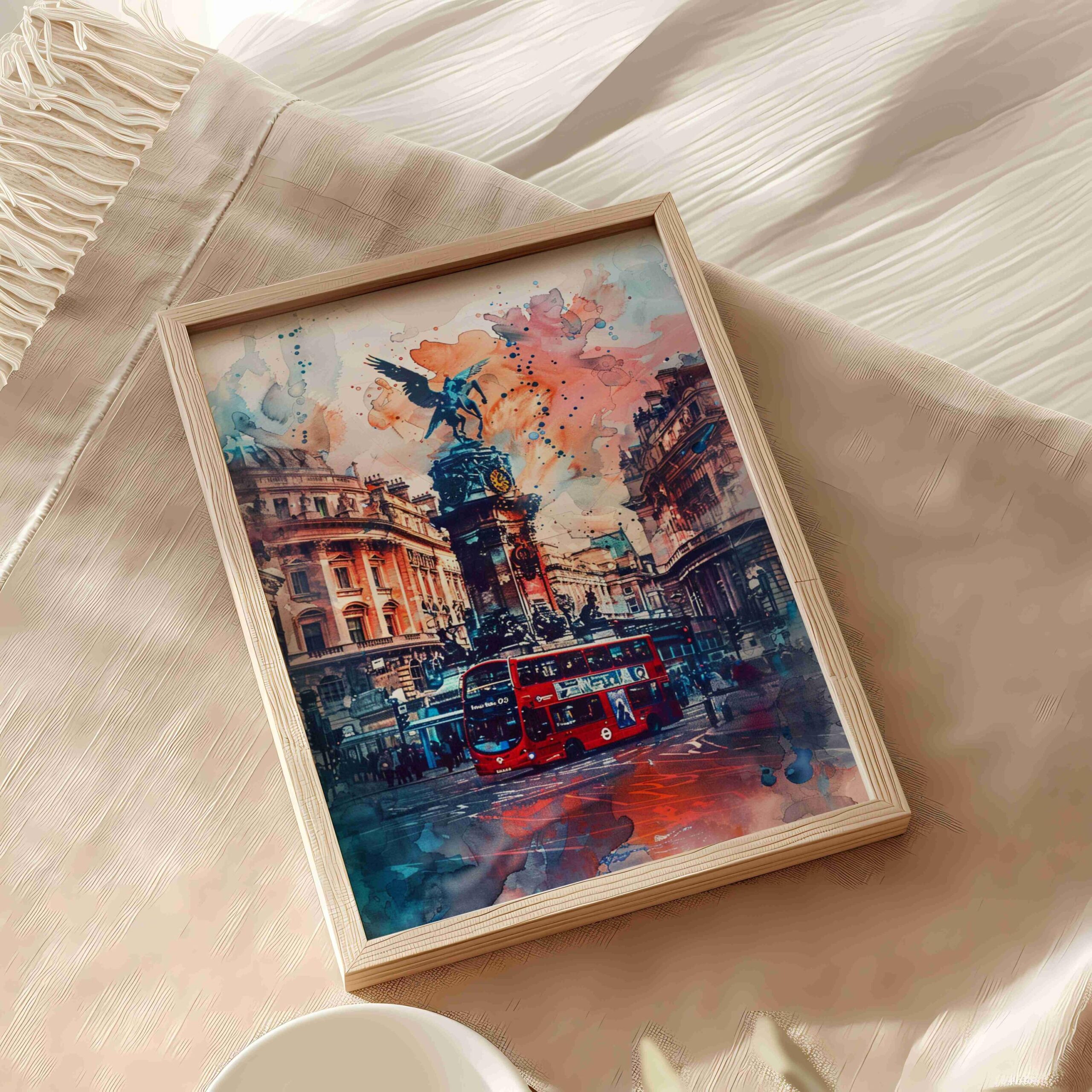 Piccadilly London England Watercolor: United Kingdom Travel Art Poster - Image 5