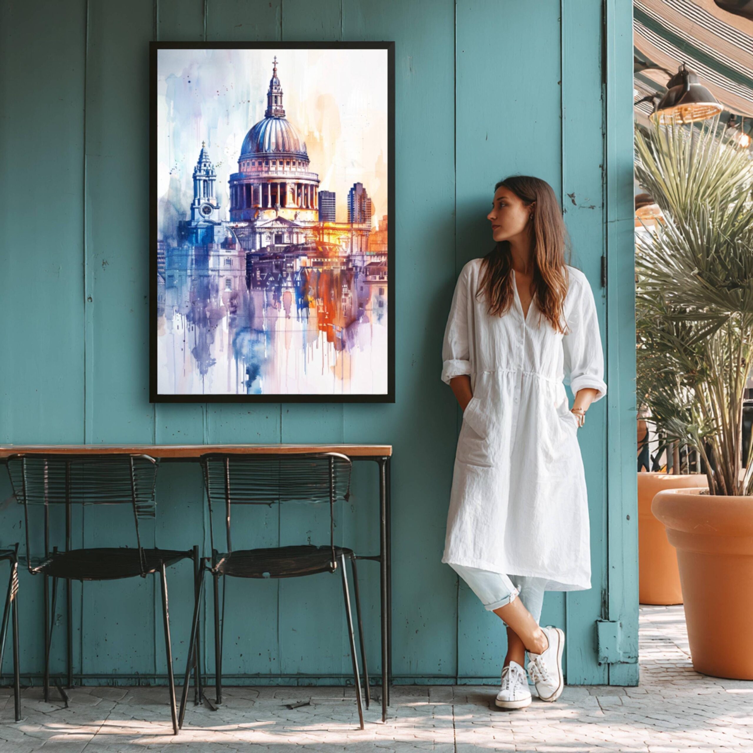 St. Paul's Cathedral London England Watercolor: United Kingdom Travel Art Poster - Image 8