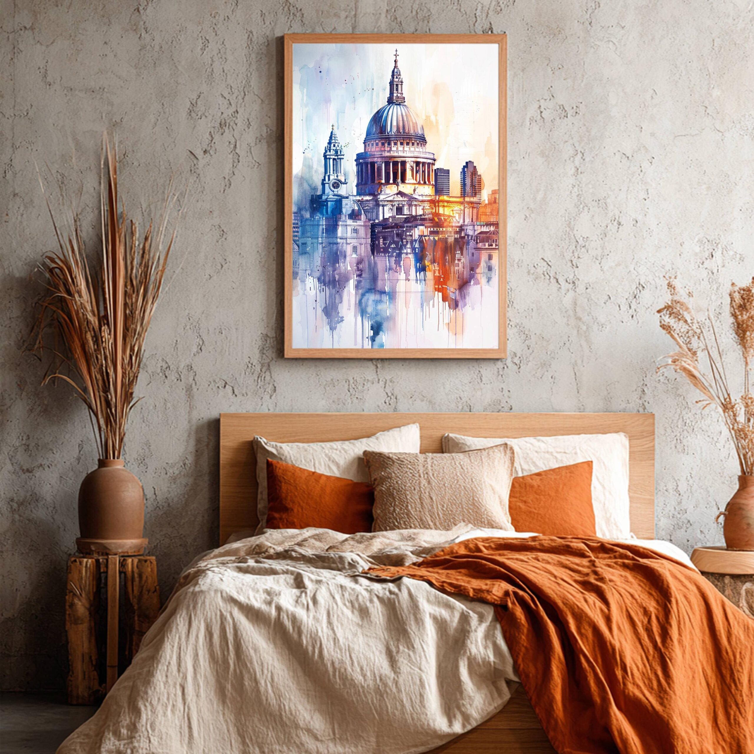 St. Paul's Cathedral London England Watercolor: United Kingdom Travel Art Poster - Image 4