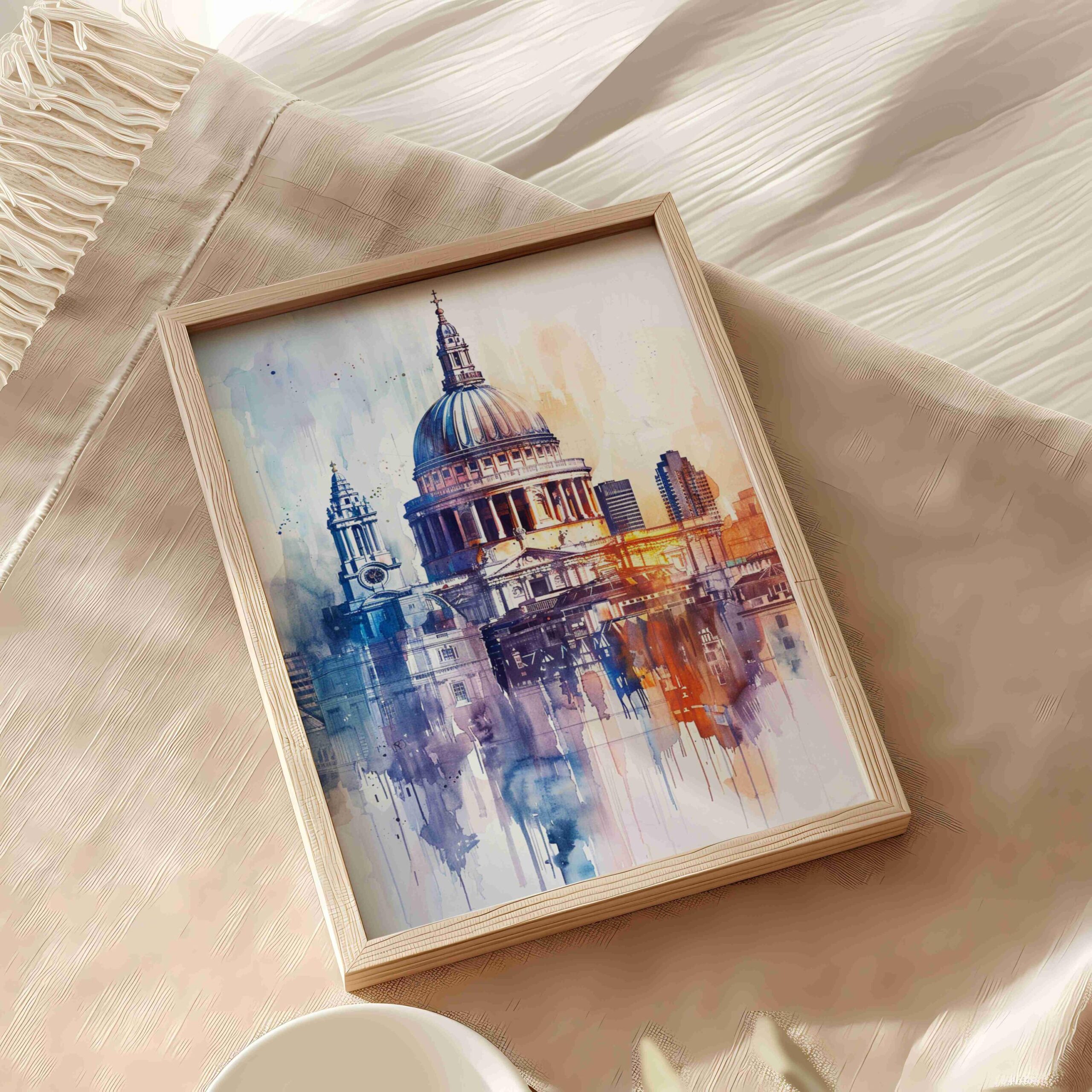 St. Paul's Cathedral London England Watercolor: United Kingdom Travel Art Poster - Image 5