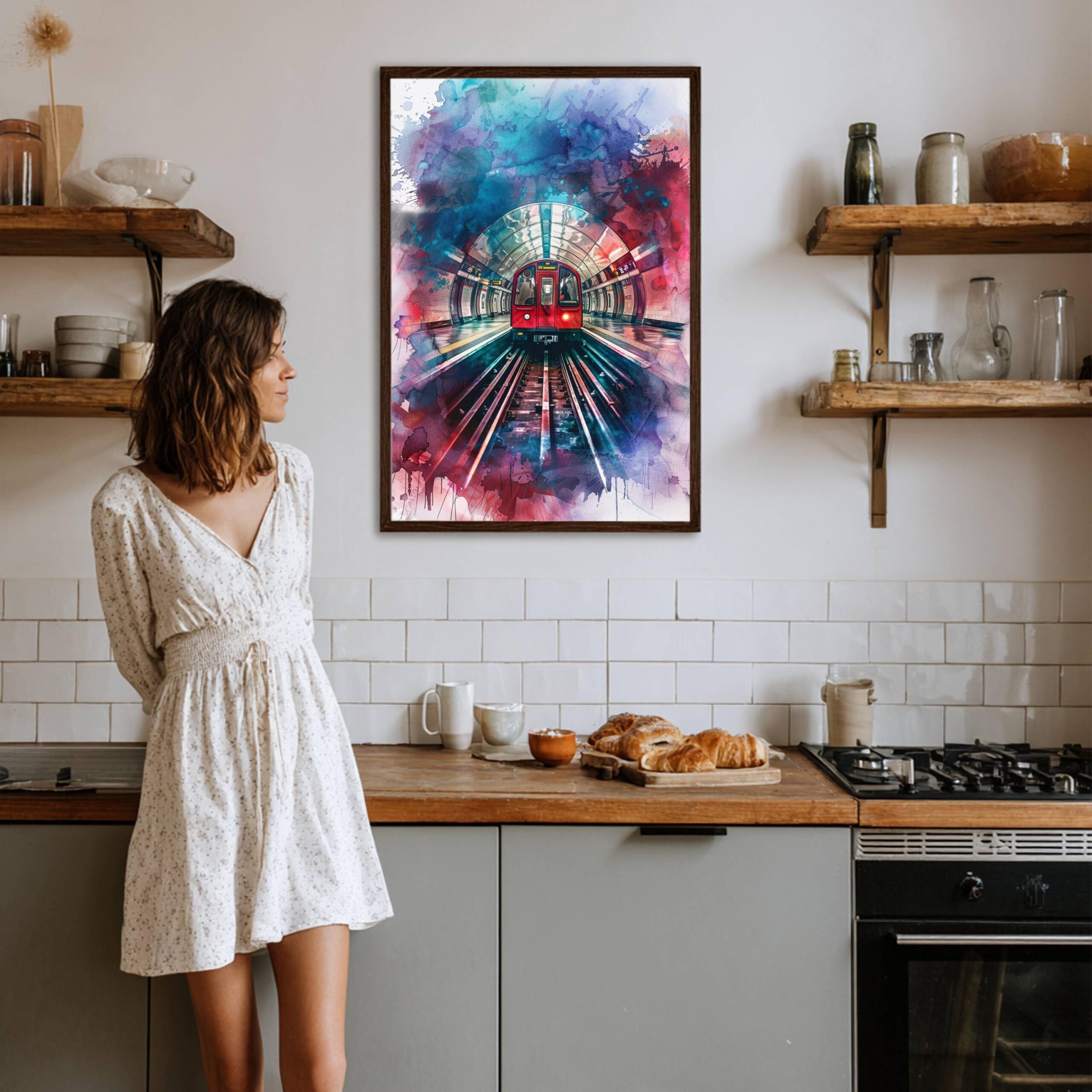 London Underground England Watercolor: United Kingdom Travel Art Poster - Image 7
