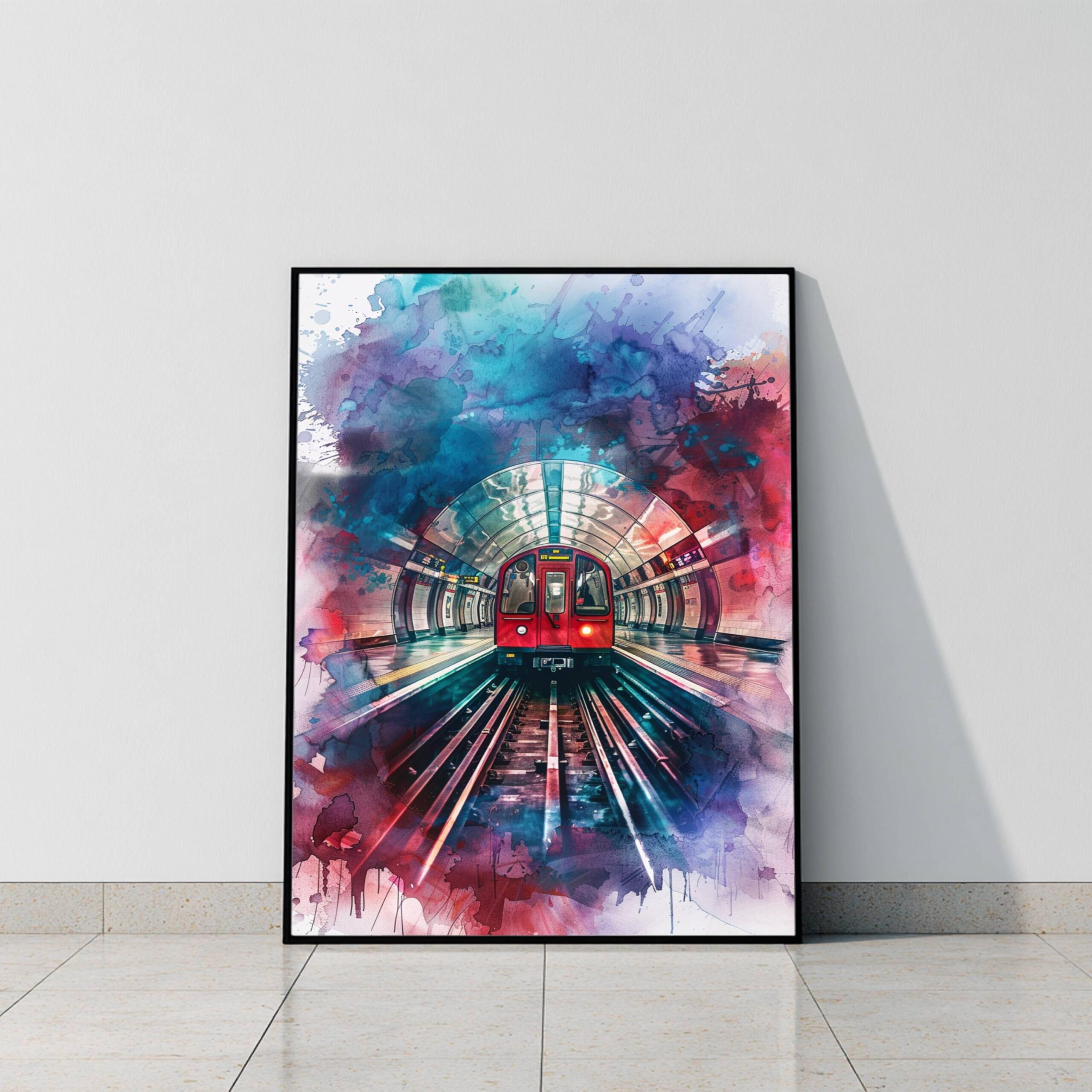 London Underground England Watercolor: United Kingdom Travel Art Poster - Image 9