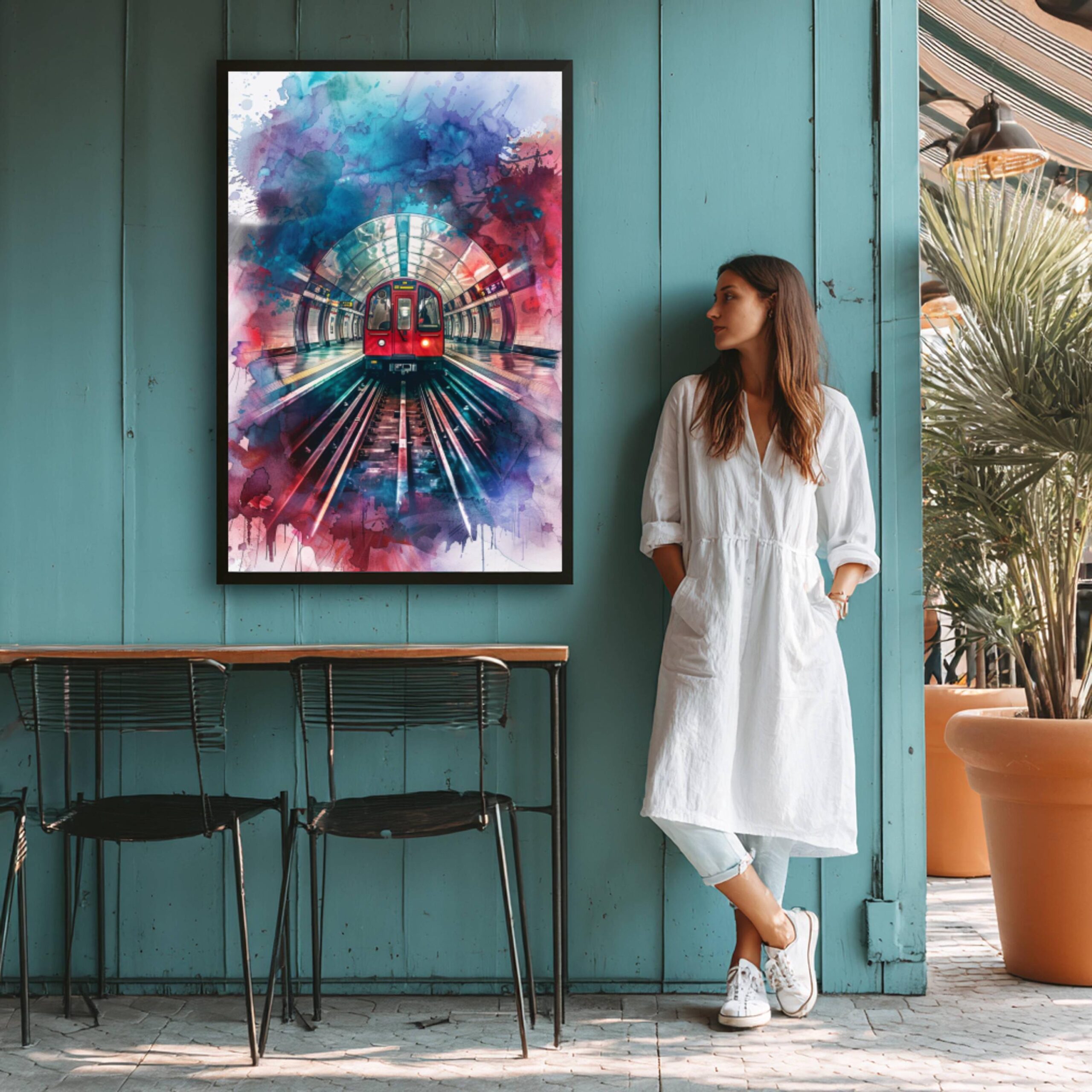 London Underground England Watercolor: United Kingdom Travel Art Poster - Image 6