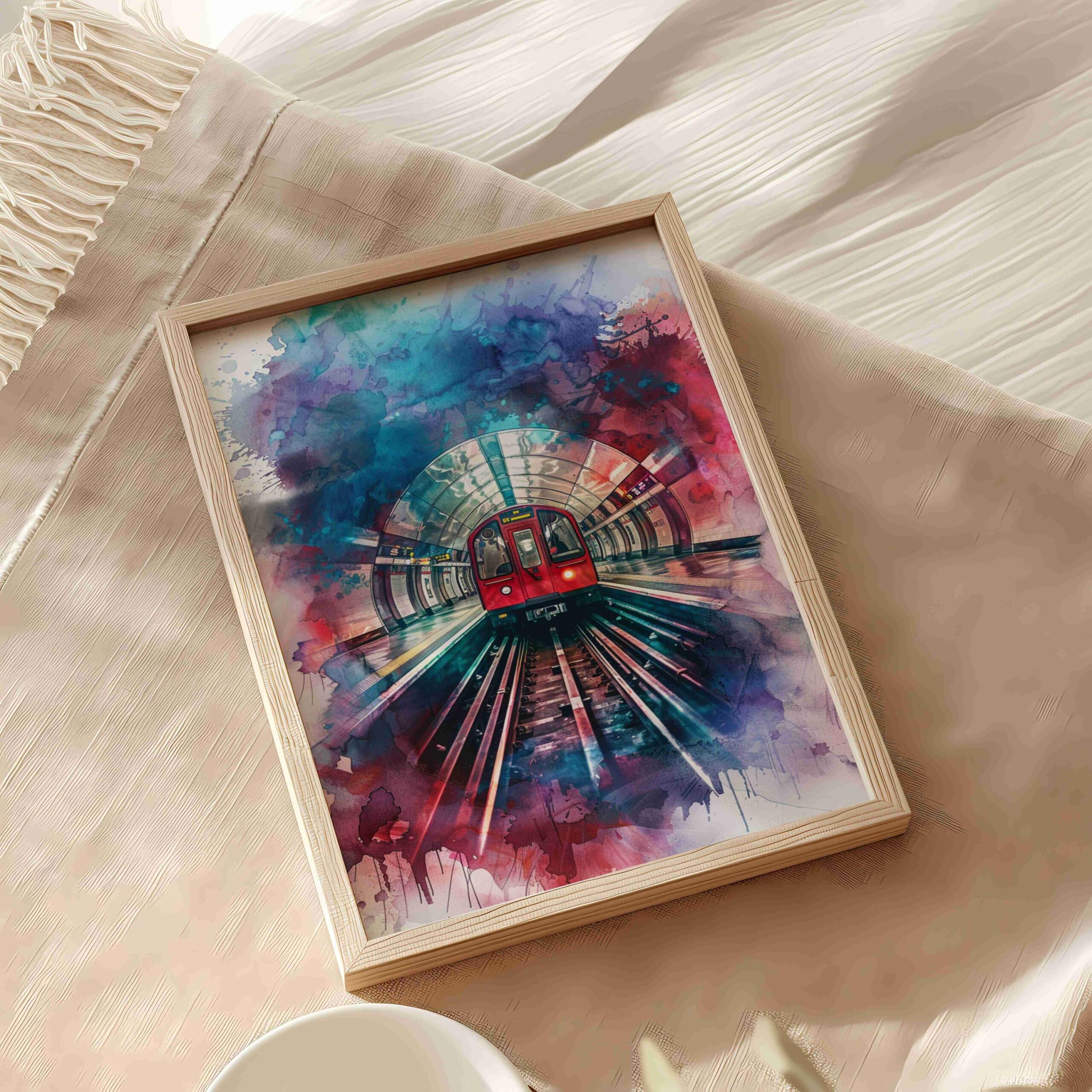 London Underground England Watercolor: United Kingdom Travel Art Poster - Image 5