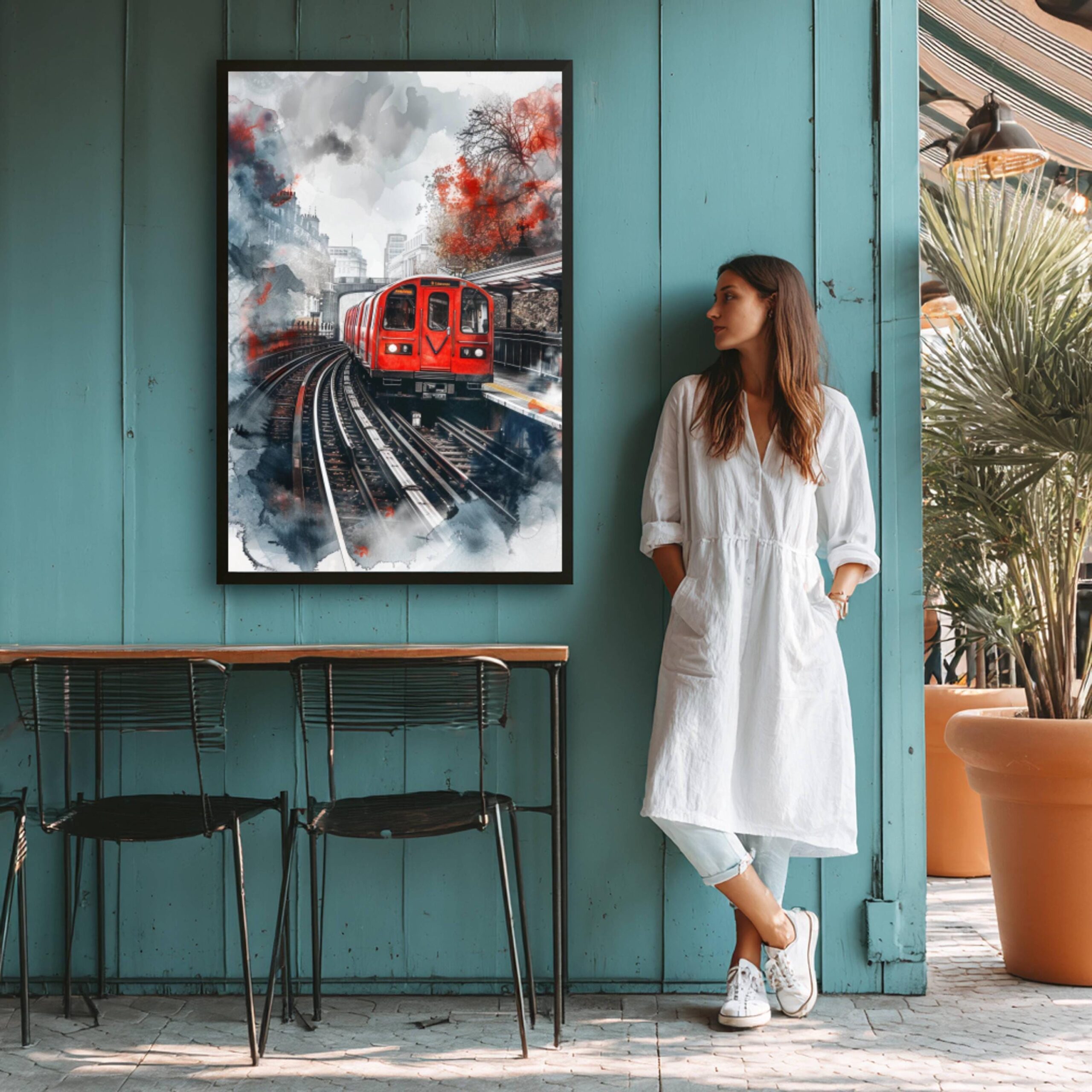 London Underground England Watercolor: United Kingdom Travel Art Poster - Image 6