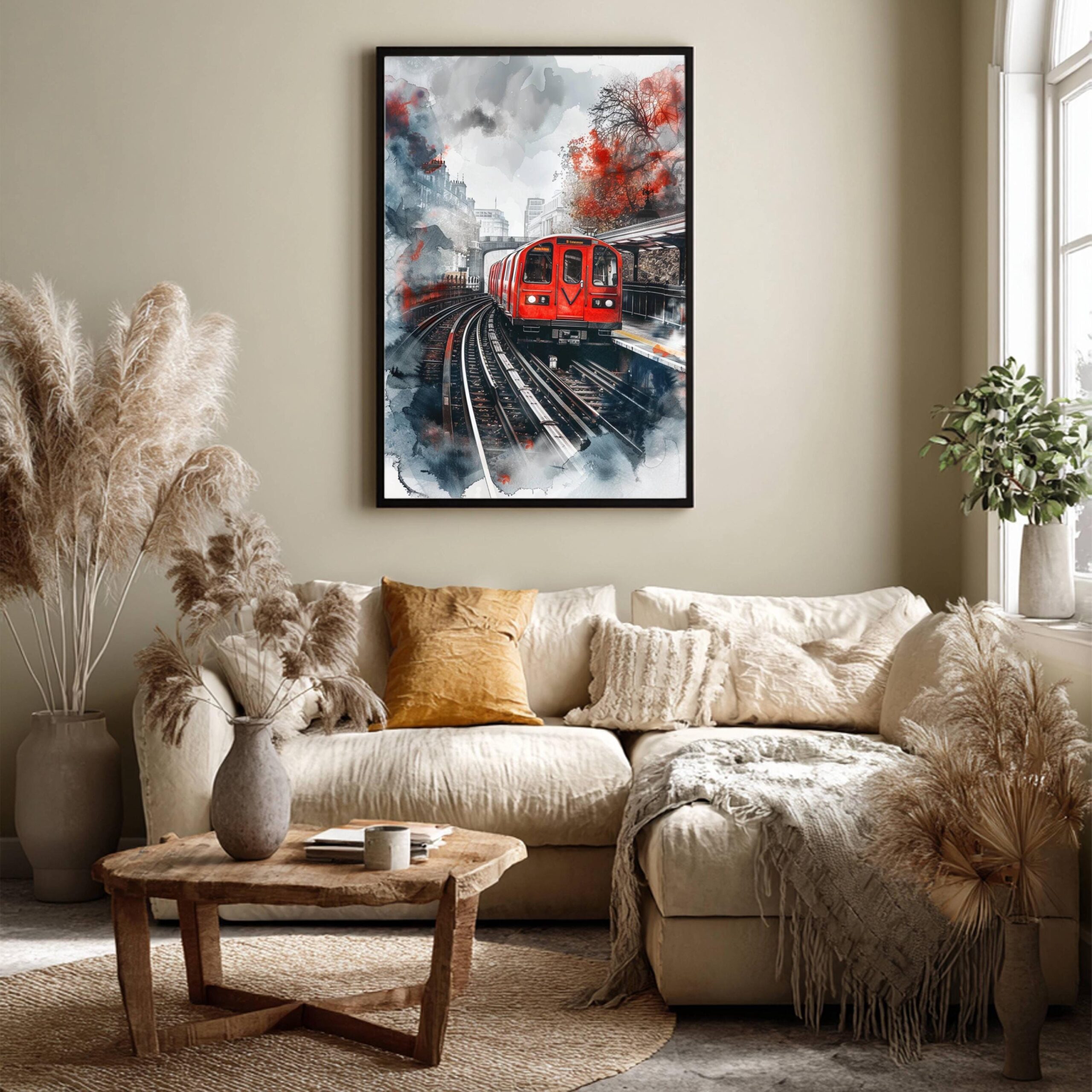 London Underground England Watercolor: United Kingdom Travel Art Poster - Image 3
