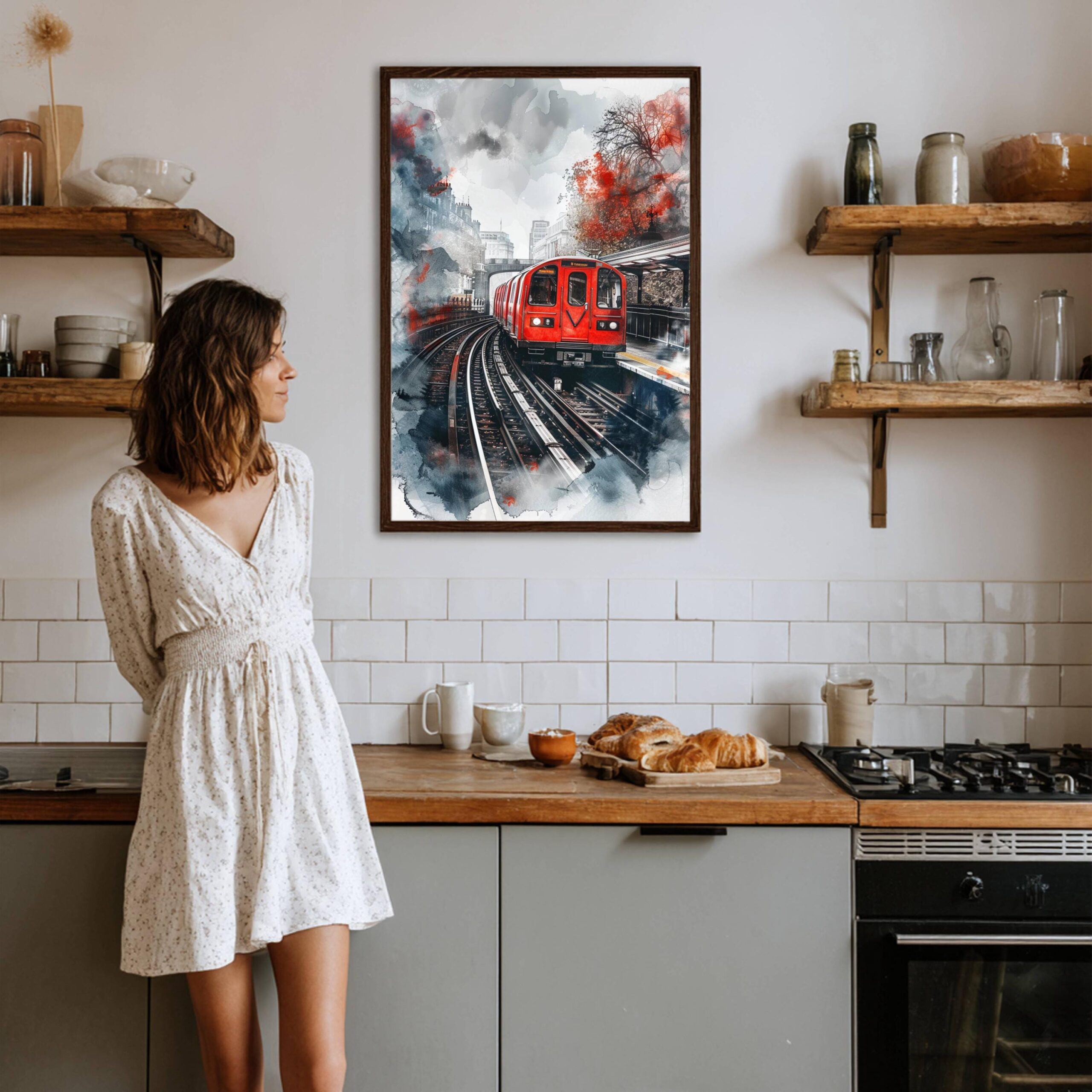 London Underground England Watercolor: United Kingdom Travel Art Poster - Image 7