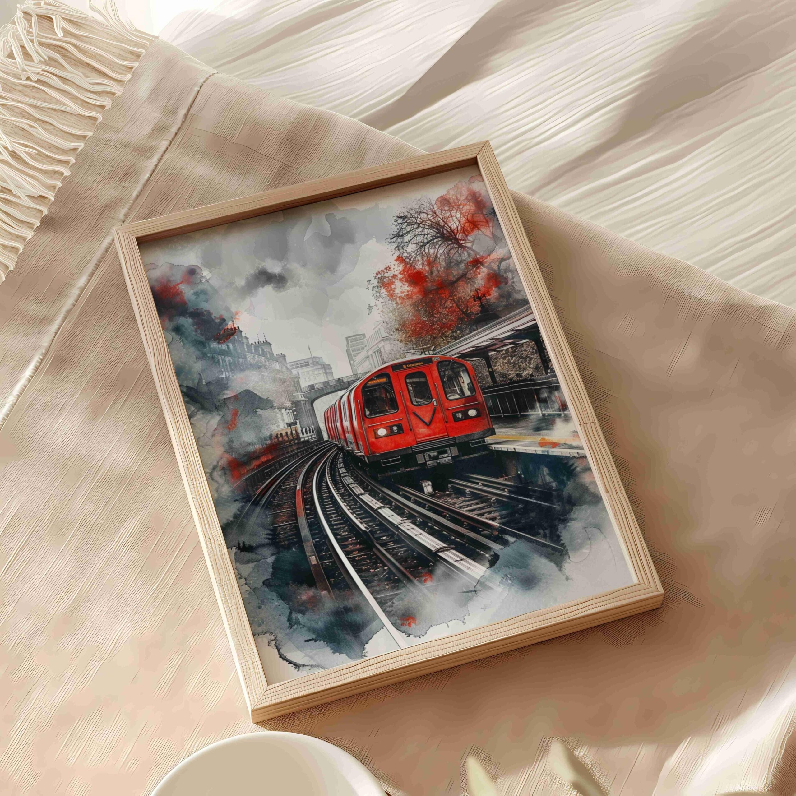 London Underground England Watercolor: United Kingdom Travel Art Poster - Image 5