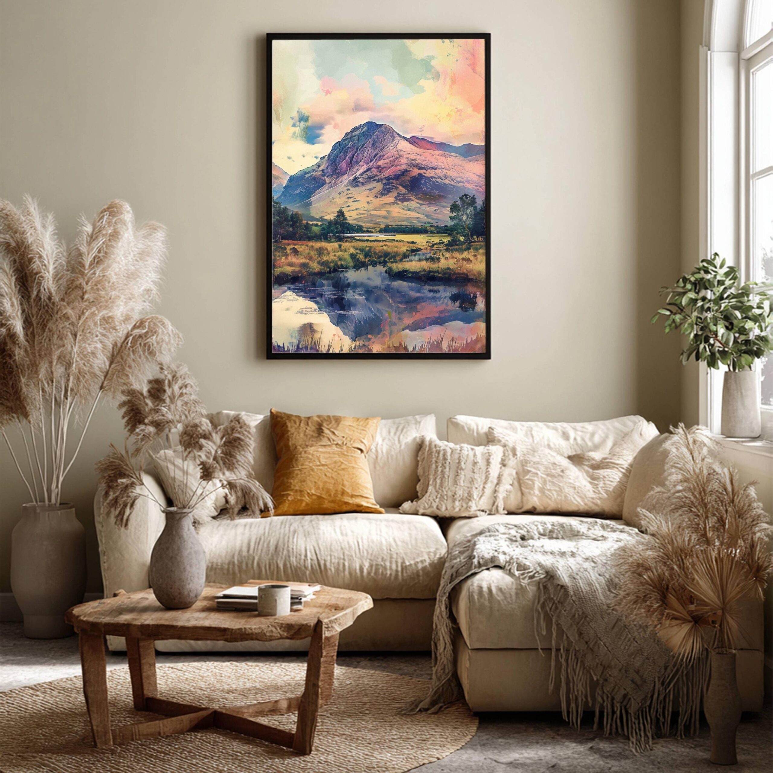 Ben Nevis Scotland Watercolor: Scotland Travel Art Poster - Image 8