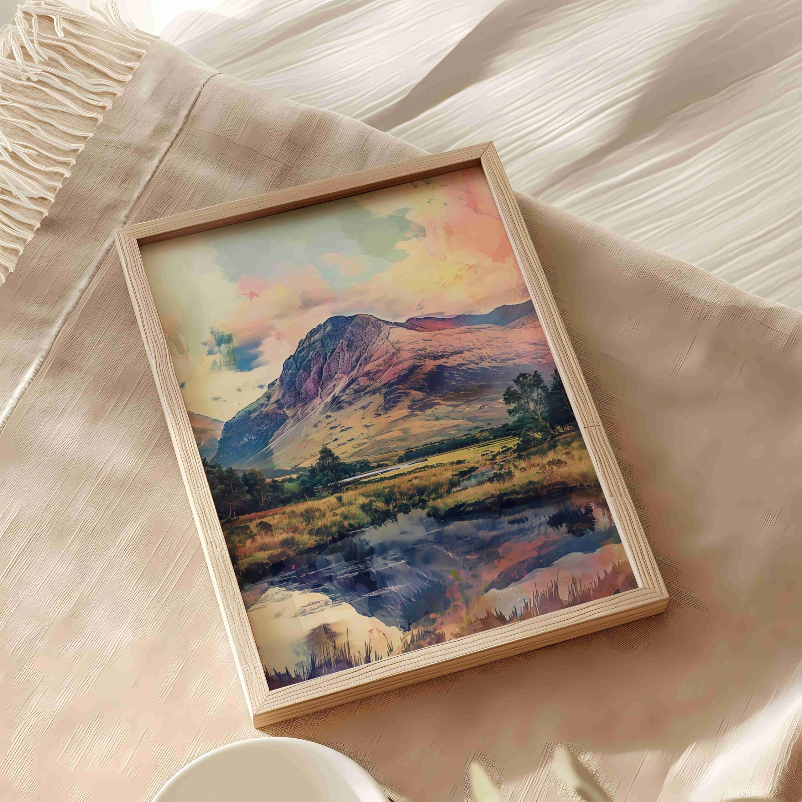 Ben Nevis Scotland Watercolor: Scotland Travel Art Poster - Image 9