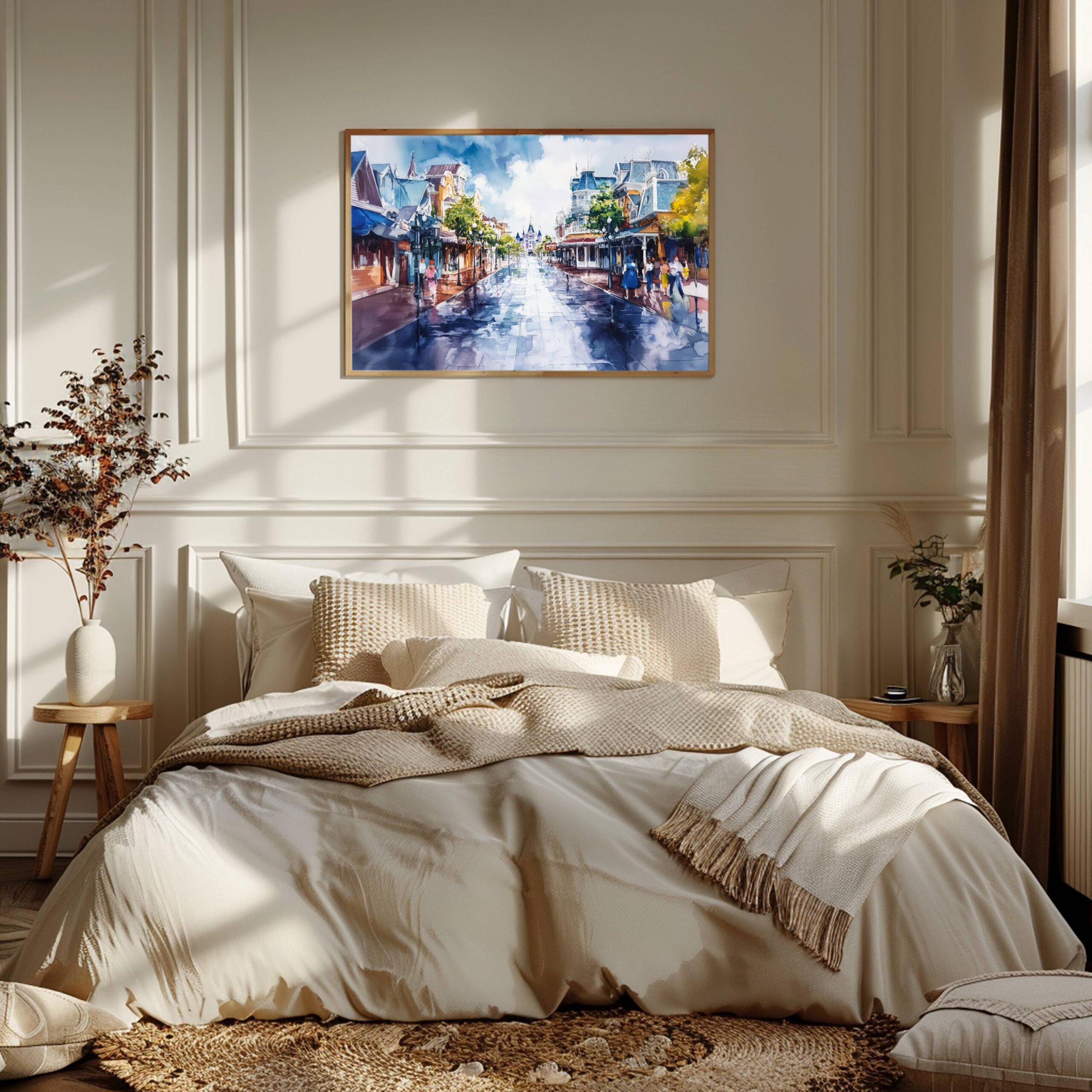 Disneyland Orlando USA Watercolor: American Travel Art Poster - Image 3
