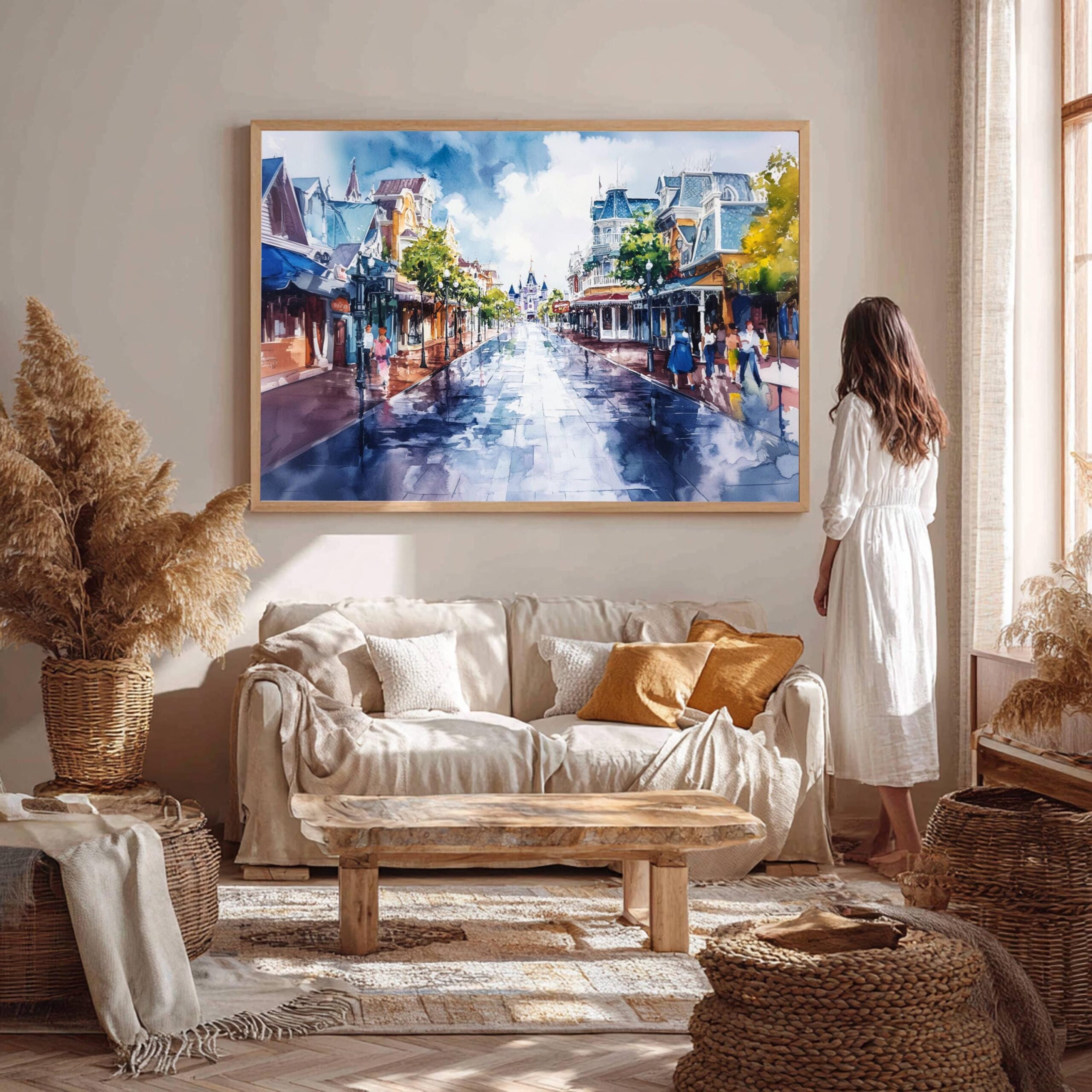 Disneyland Orlando USA Watercolor: American Travel Art Poster - Image 9