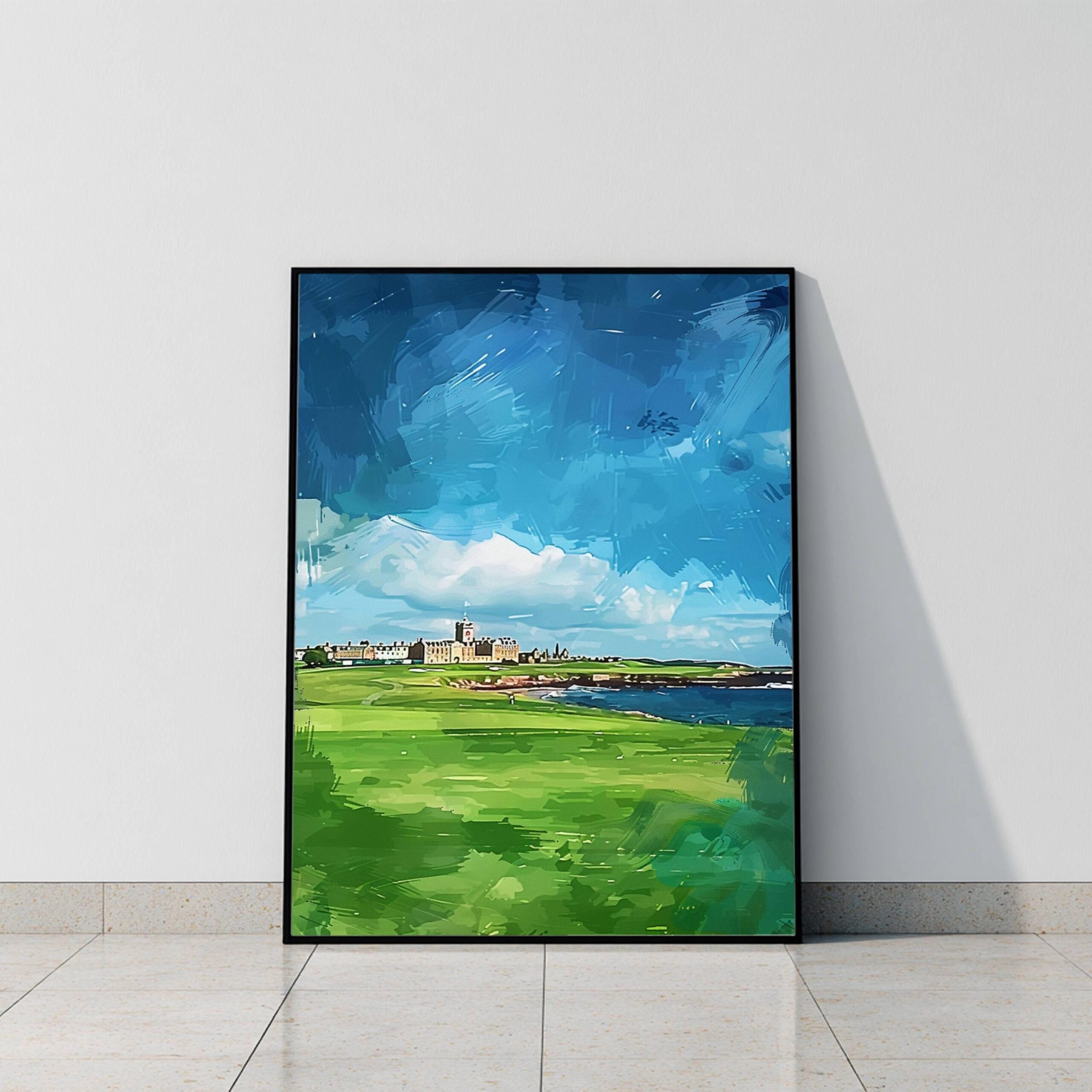 St Andrews Royal and Ancient Golf Club Scotland Watercolor: Scotland Travel Art Poster - Image 9