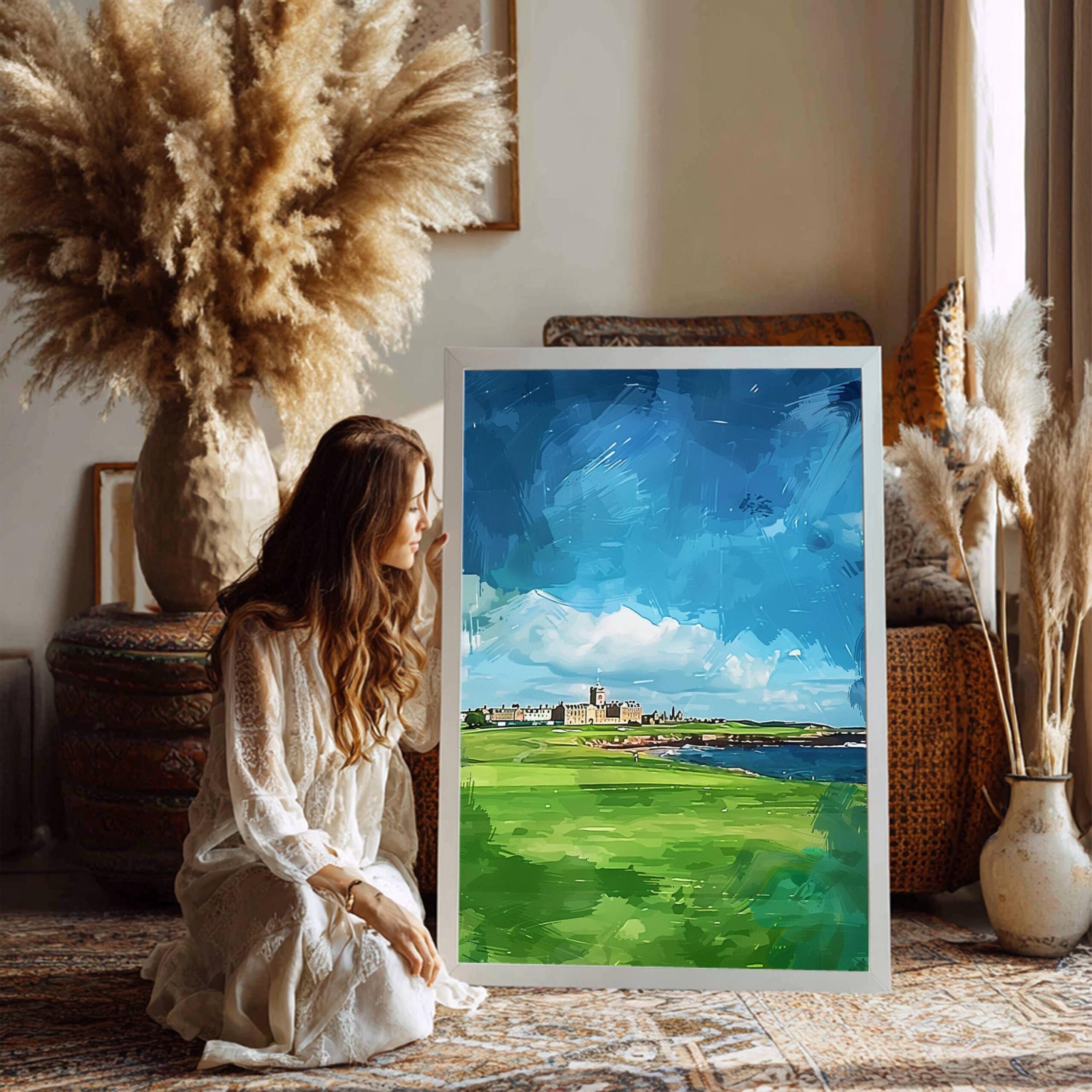 St Andrews Royal and Ancient Golf Club Scotland Watercolor: Scotland Travel Art Poster - Image 7