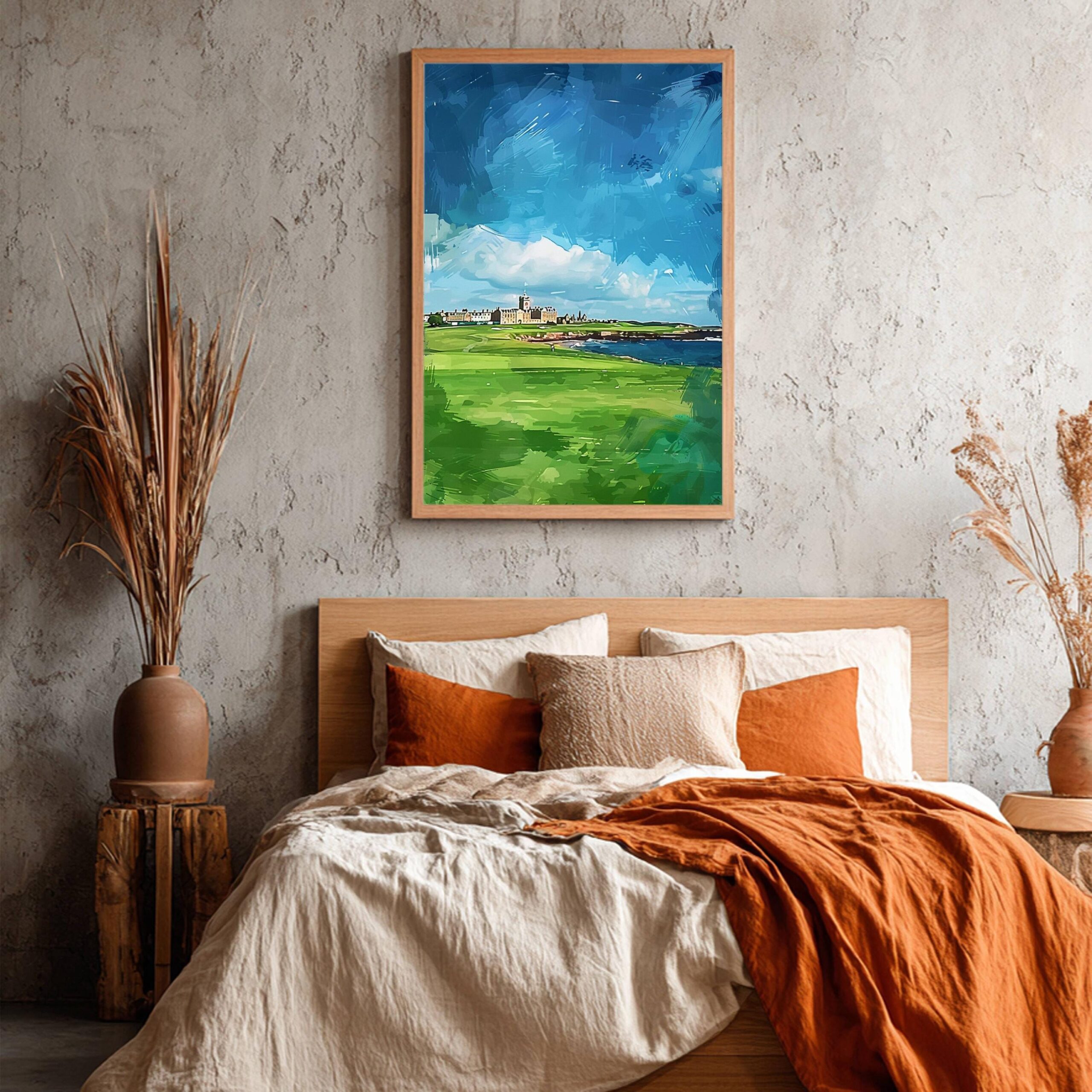 St Andrews Royal and Ancient Golf Club Scotland Watercolor: Scotland Travel Art Poster - Image 4