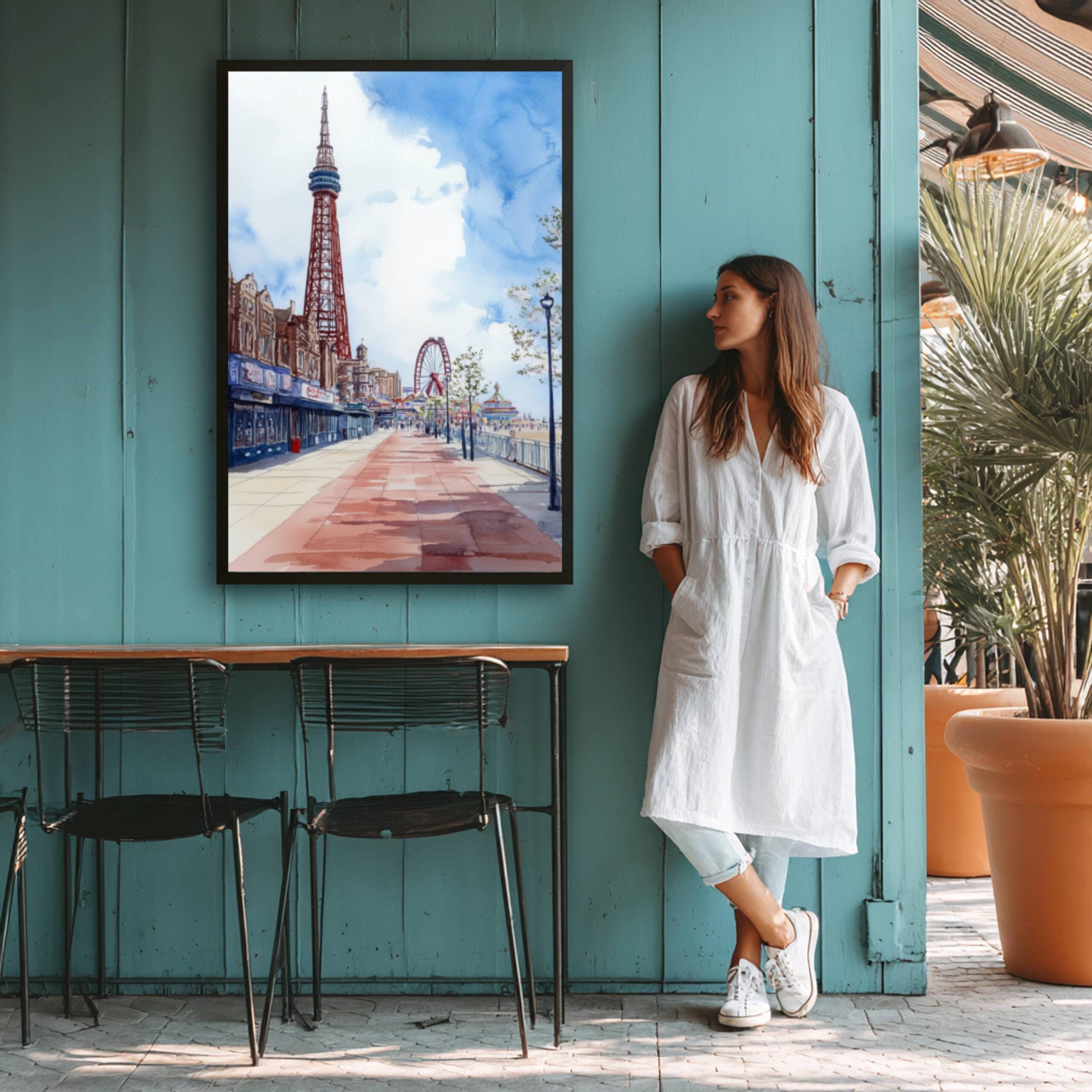 Blackpool England Watercolor: United Kingdom Travel Art Poster - Image 8