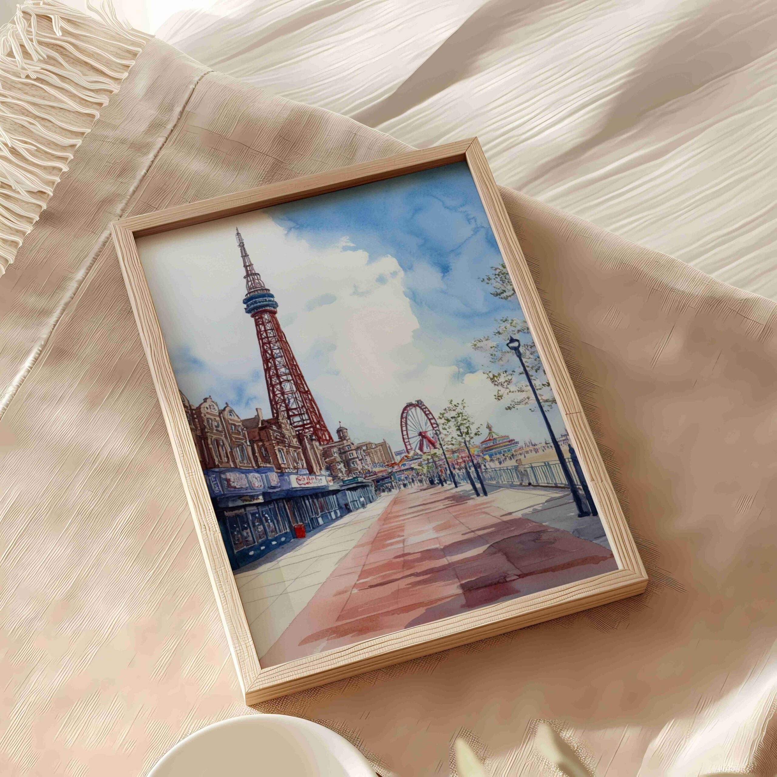 Blackpool England Watercolor: United Kingdom Travel Art Poster - Image 5