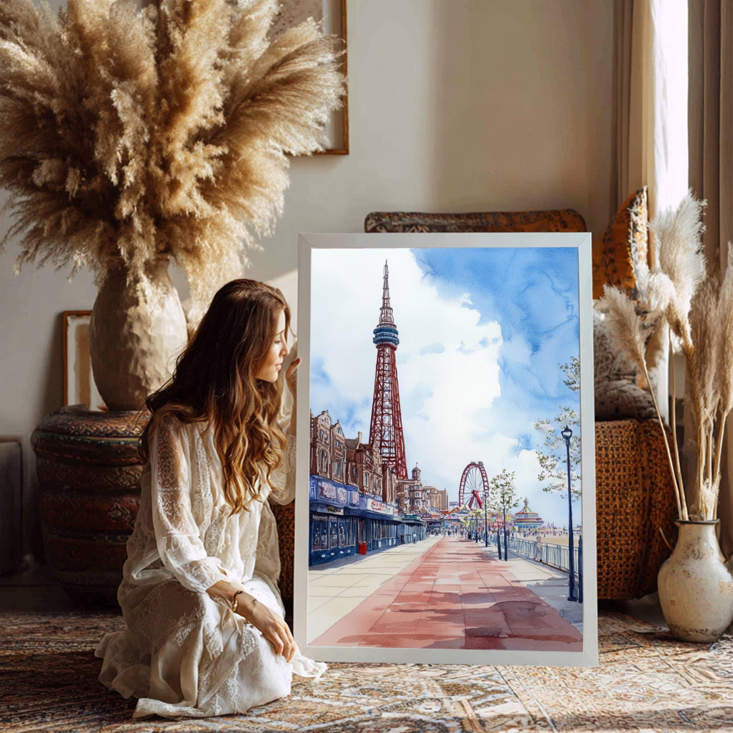 Blackpool England Watercolor: United Kingdom Travel Art Poster - Image 7