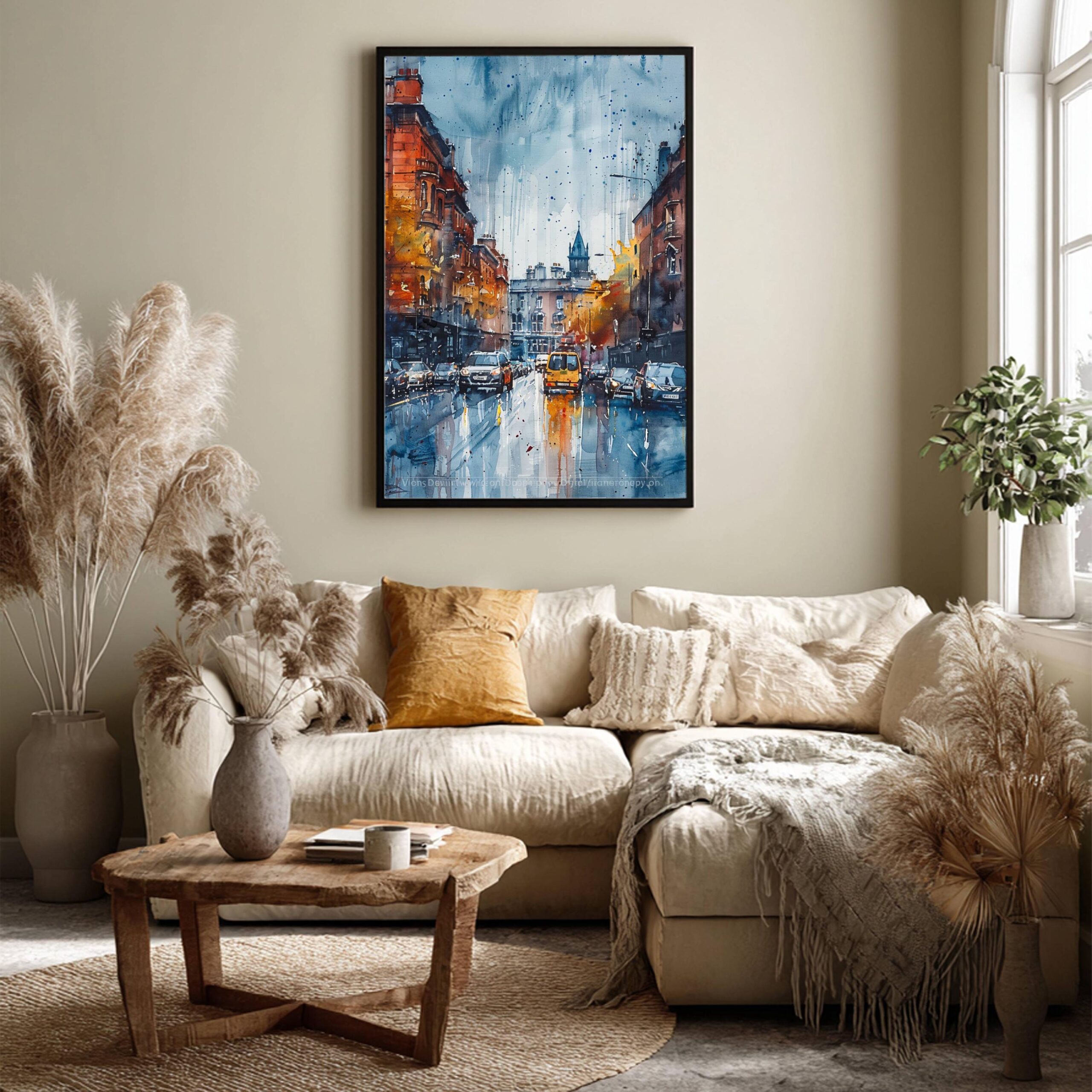 Belfast Northern Ireland United Kingdom Watercolor: Travel Art Poster - Image 3