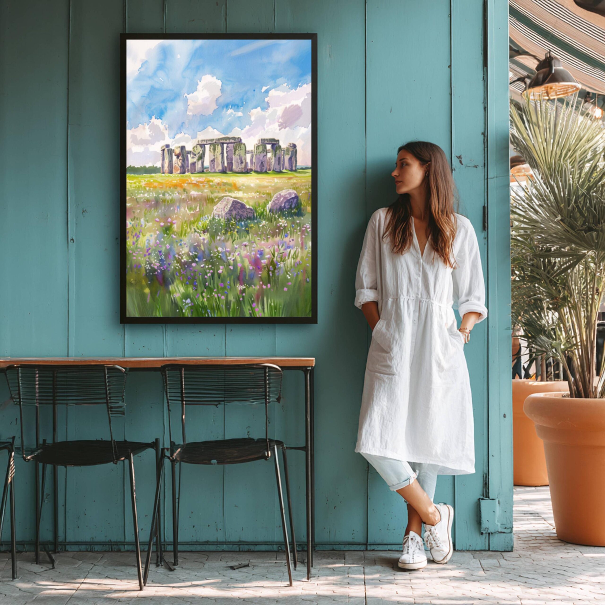 Stonehenge England Watercolor: United Kingdom Travel Art Poster - Image 8