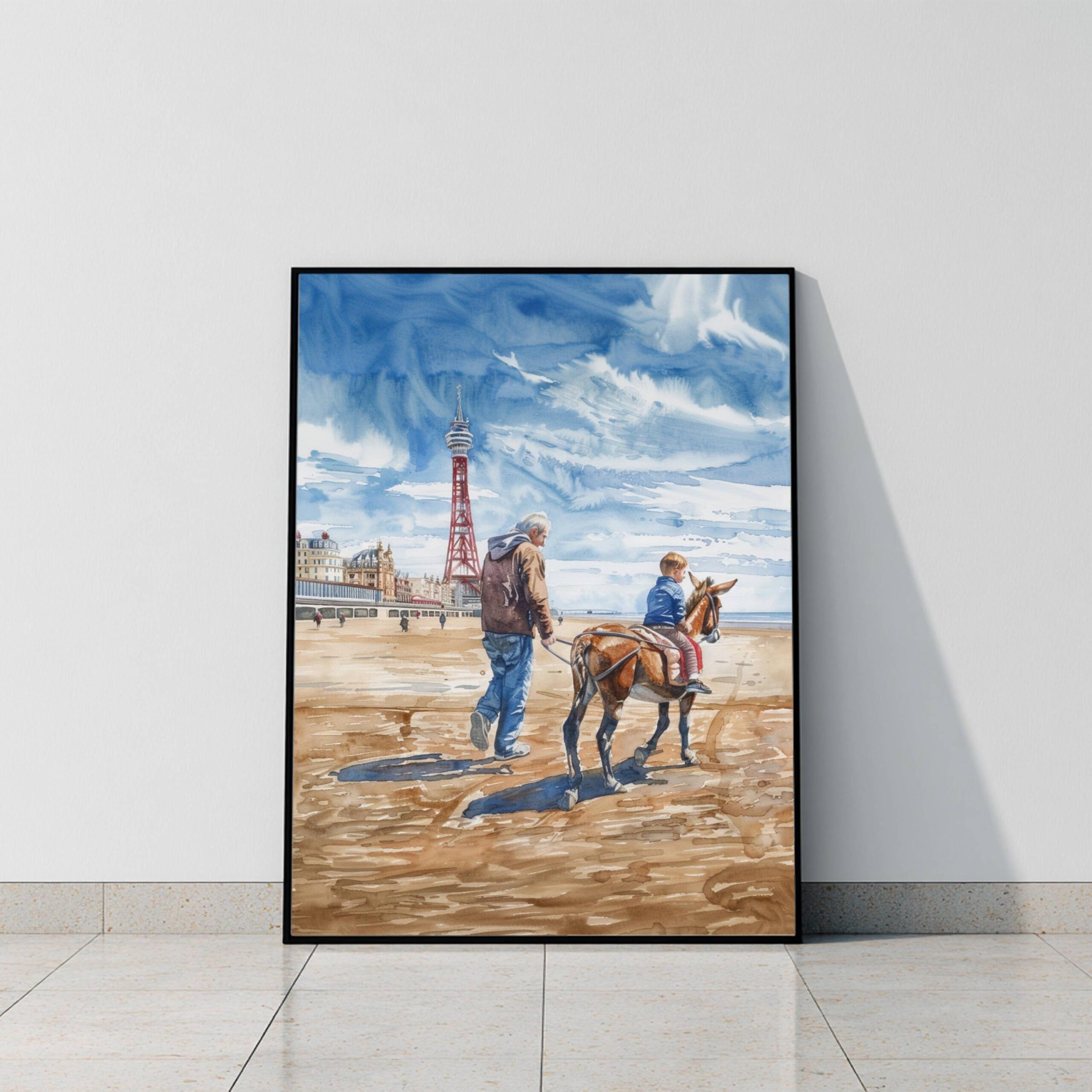 Blackpool England Watercolor: United Kingdom Travel Art Poster - Image 9