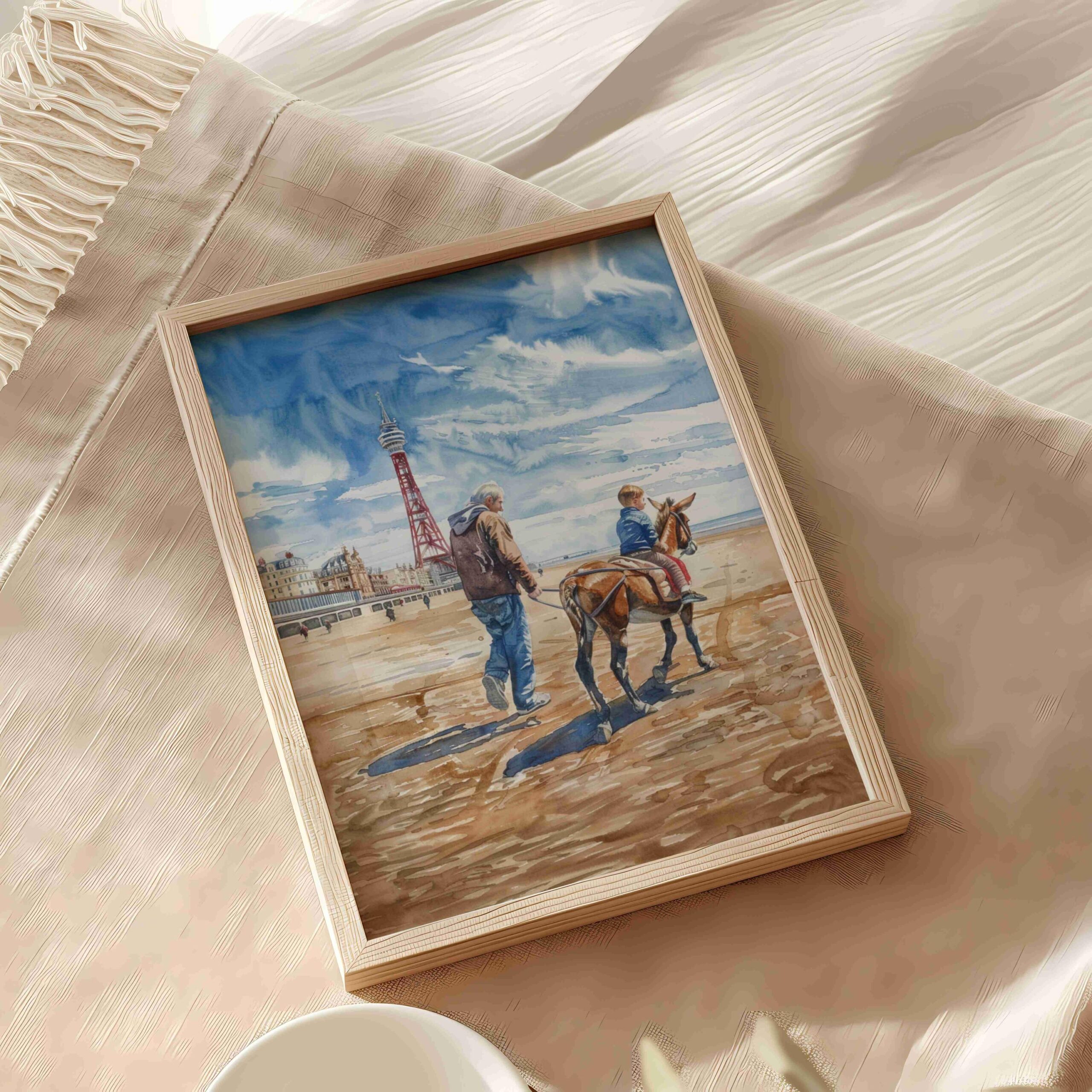 Blackpool England Watercolor: United Kingdom Travel Art Poster - Image 5