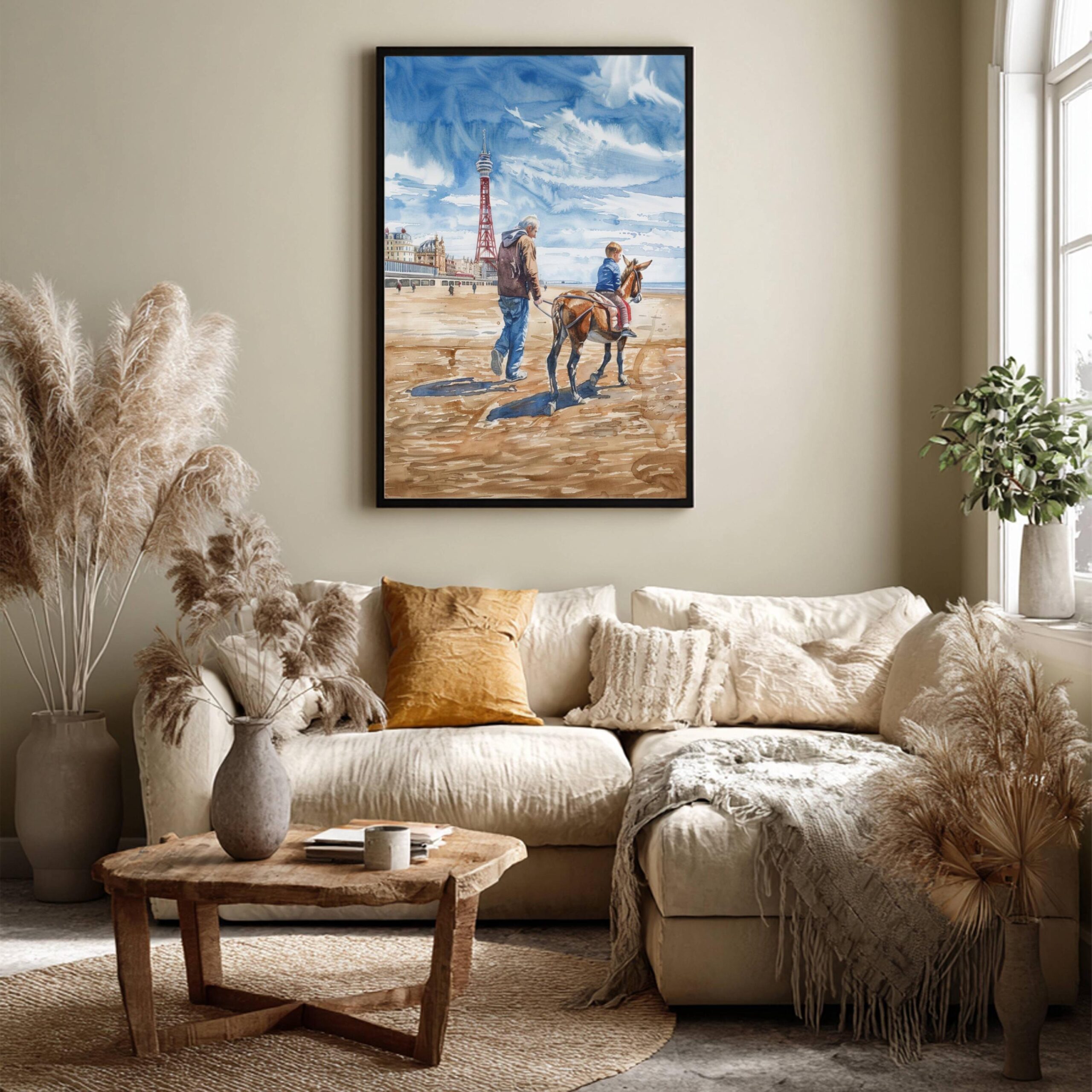 Blackpool England Watercolor: United Kingdom Travel Art Poster - Image 3