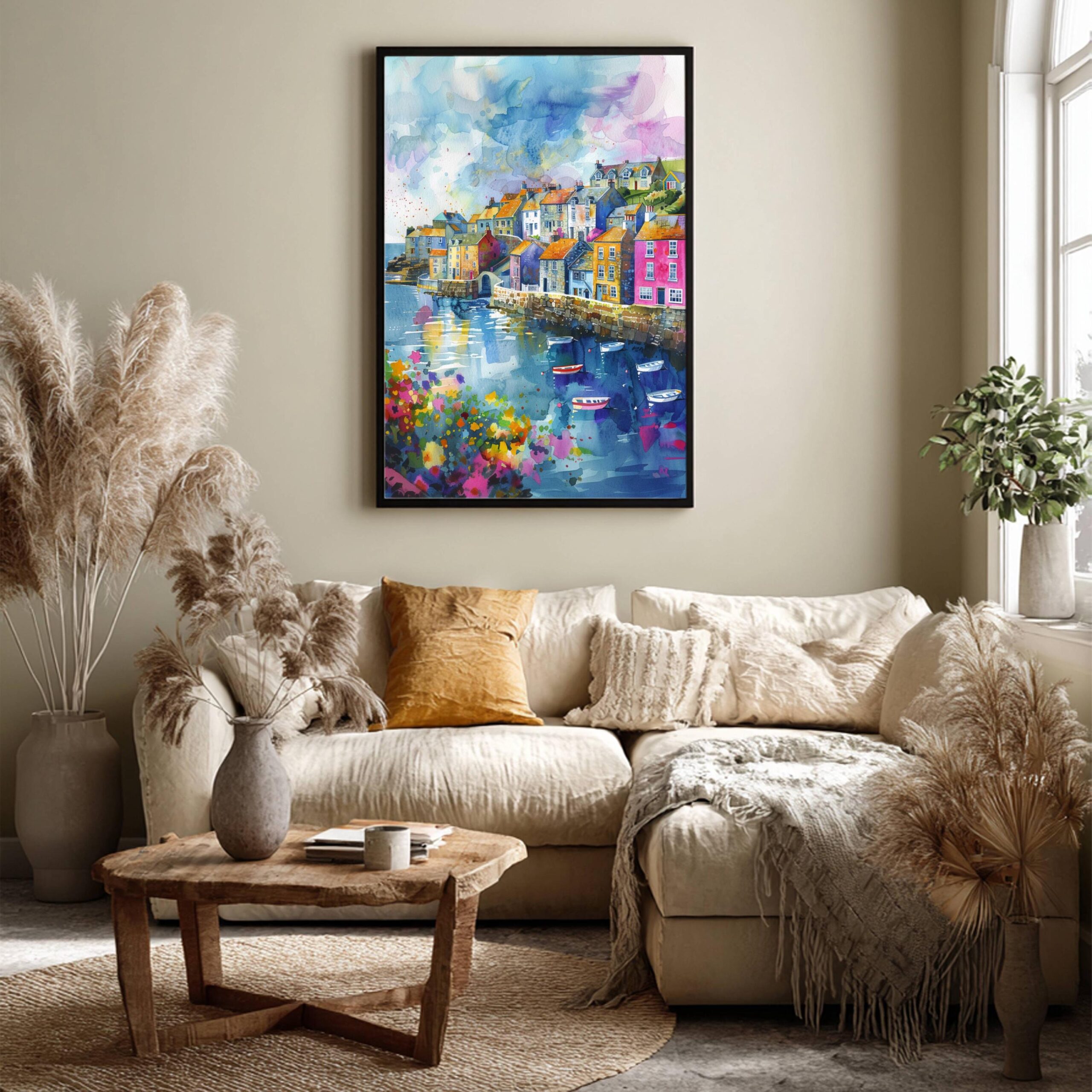 Cornwall England Watercolor Print: United Kingdom Travel Art Poster - Image 3