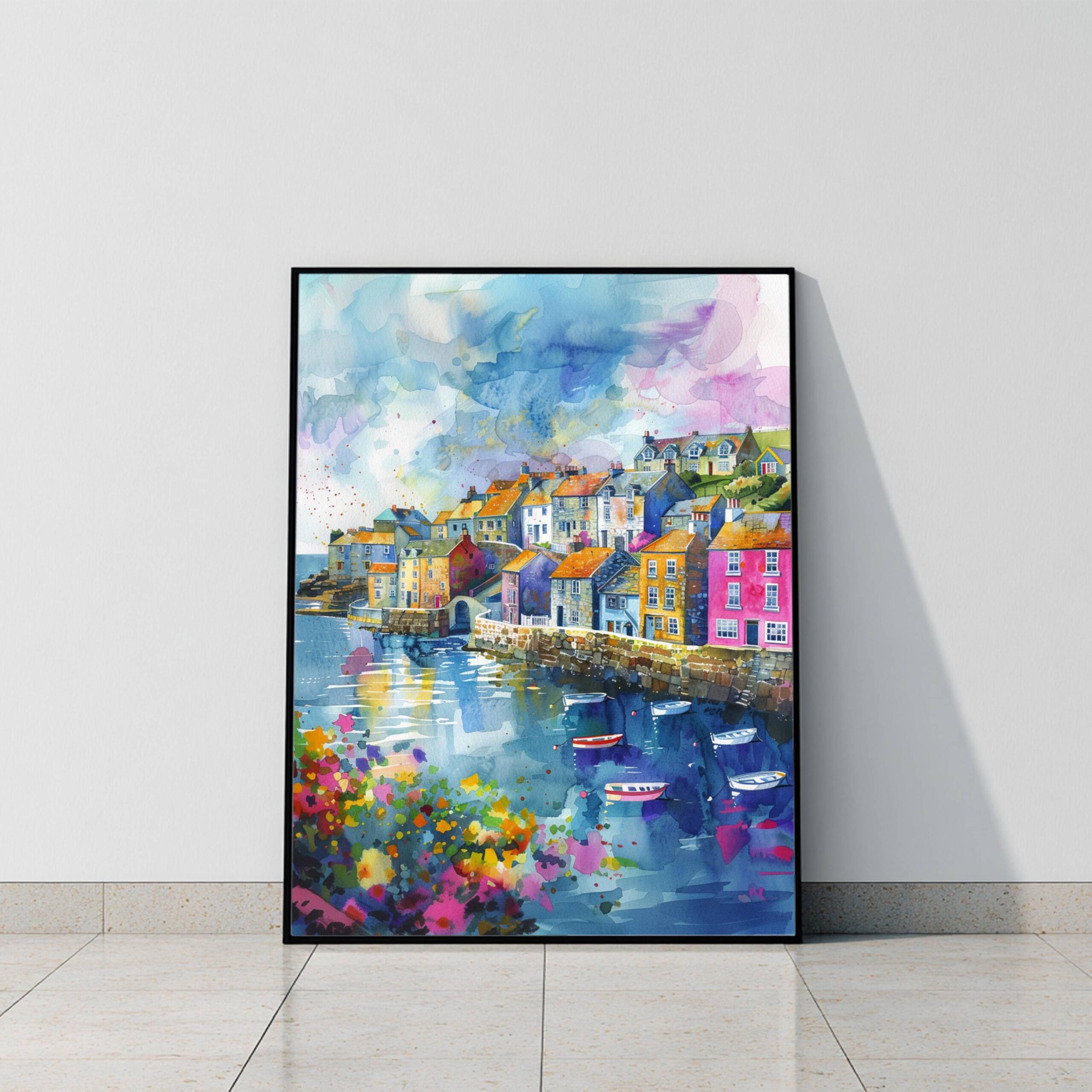Cornwall England Watercolor Print: United Kingdom Travel Art Poster - Image 9
