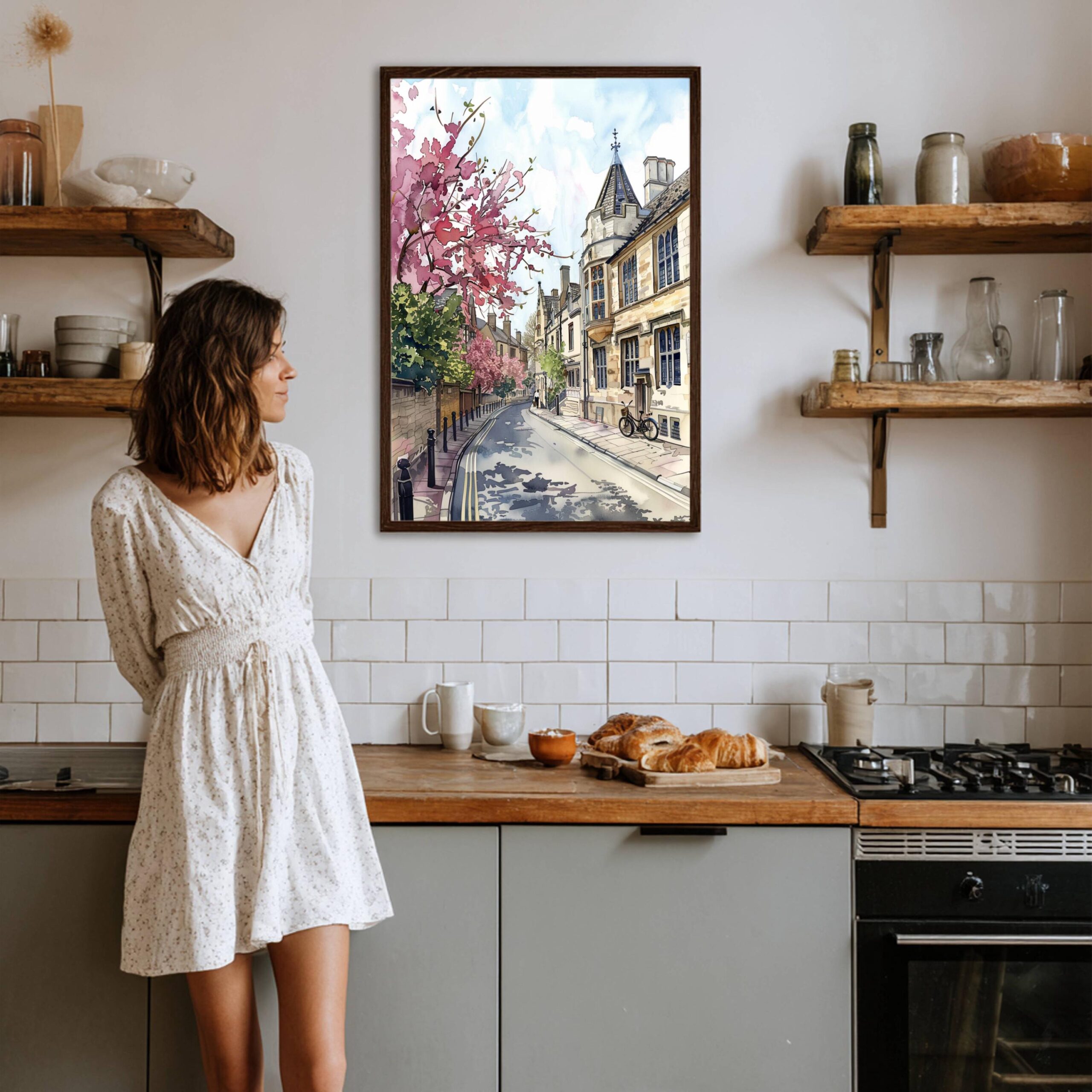 Oxford England Watercolor: United Kingdom Travel Art Poster - Image 7