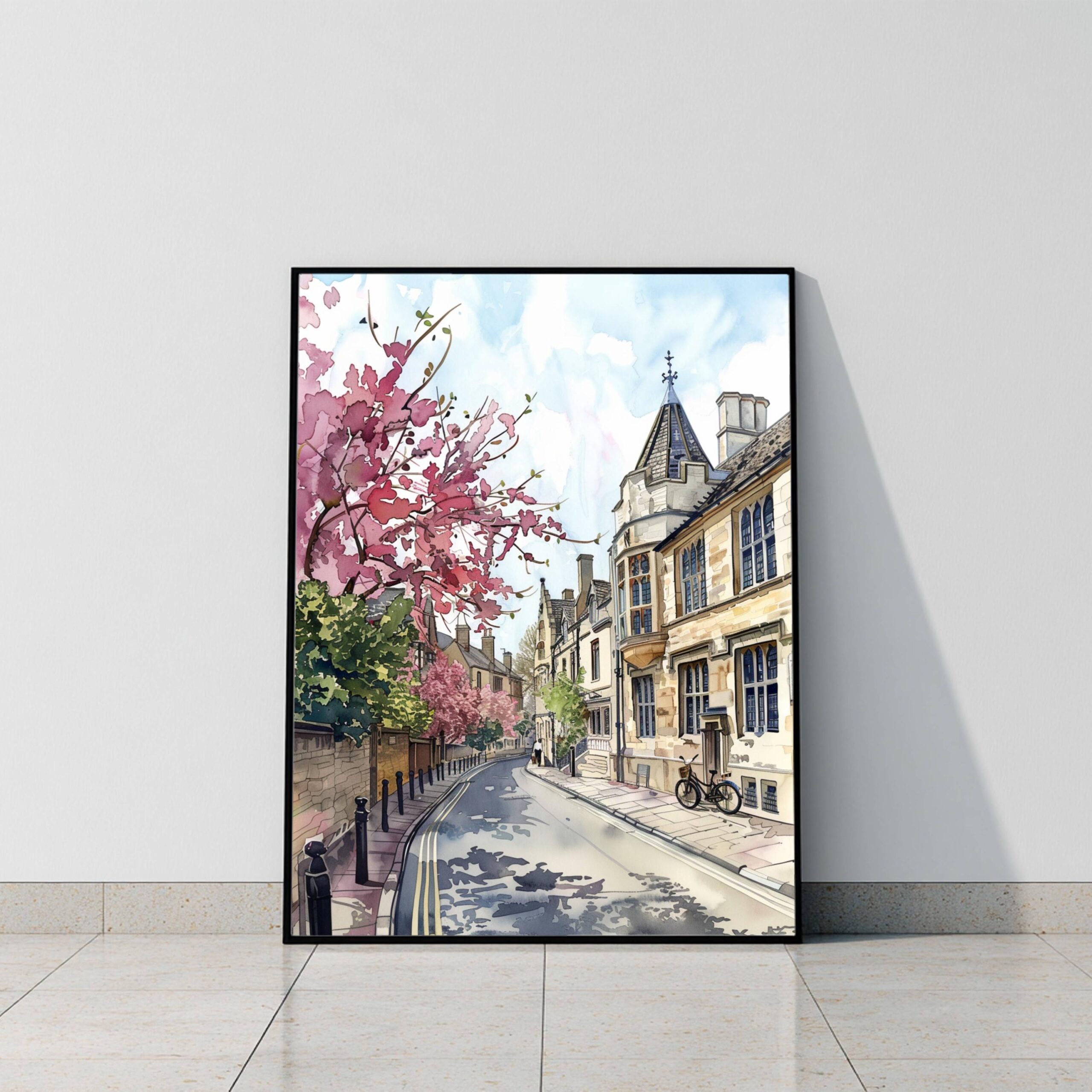 Oxford England Watercolor: United Kingdom Travel Art Poster - Image 9