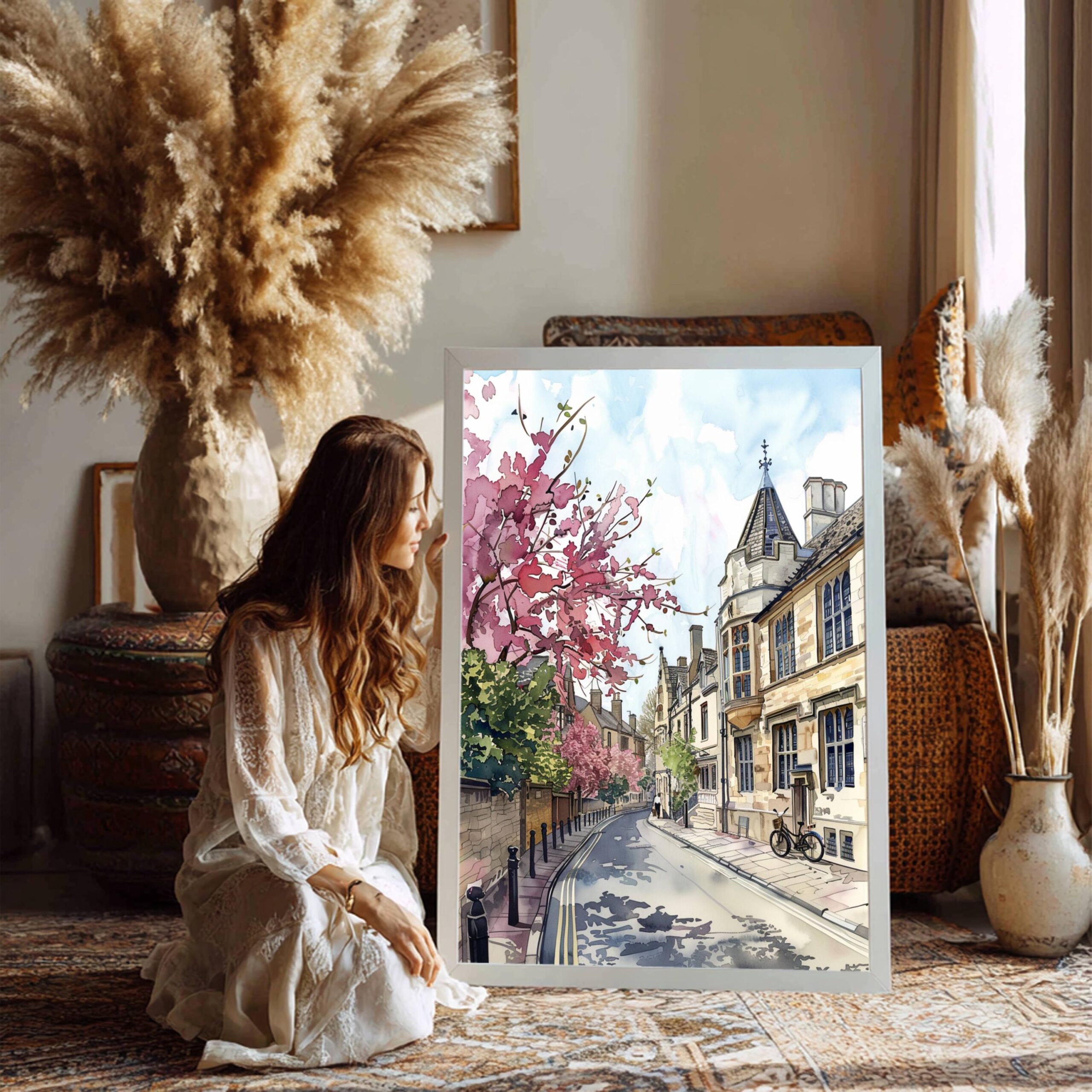 Oxford England Watercolor: United Kingdom Travel Art Poster - Image 6