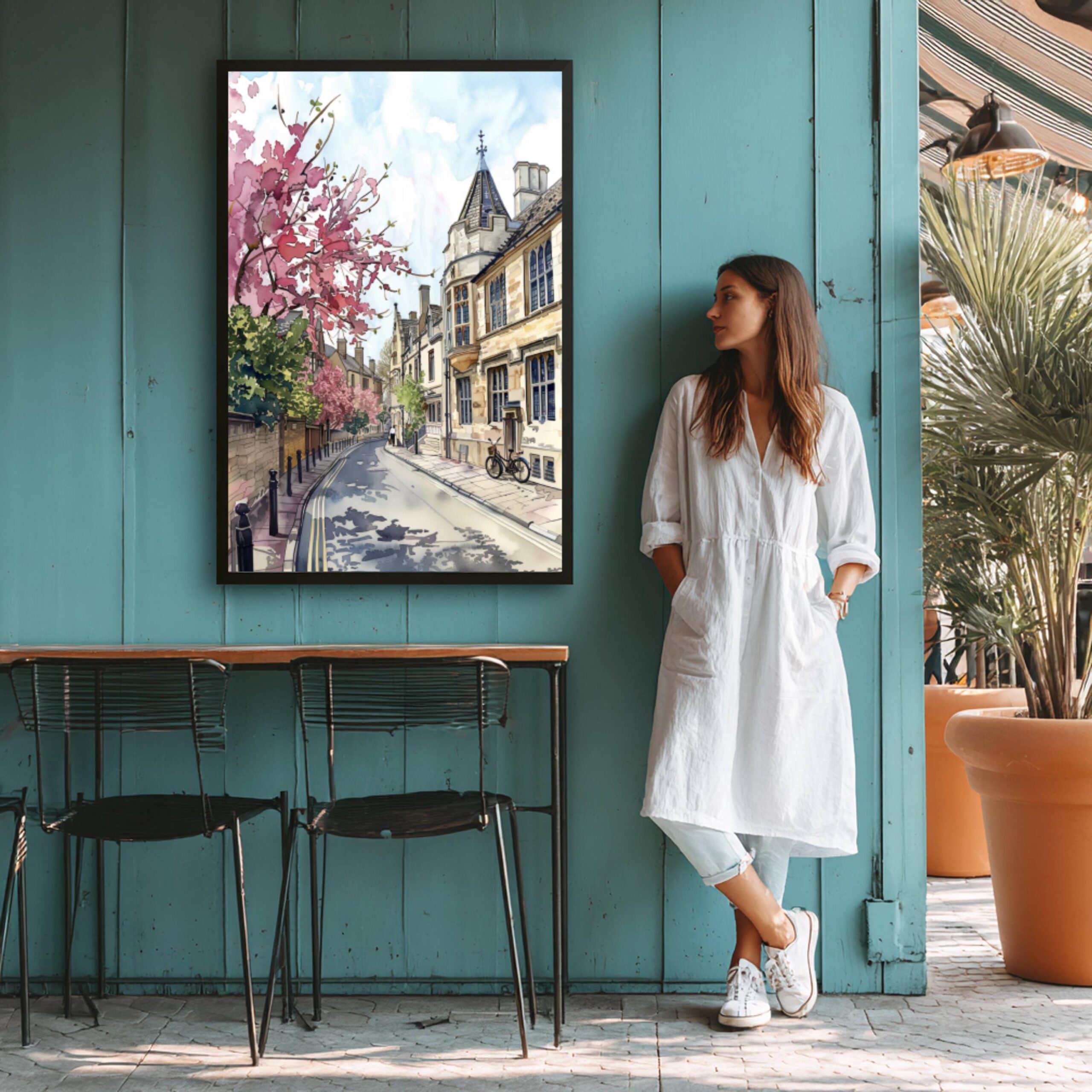 Oxford England Watercolor: United Kingdom Travel Art Poster - Image 8