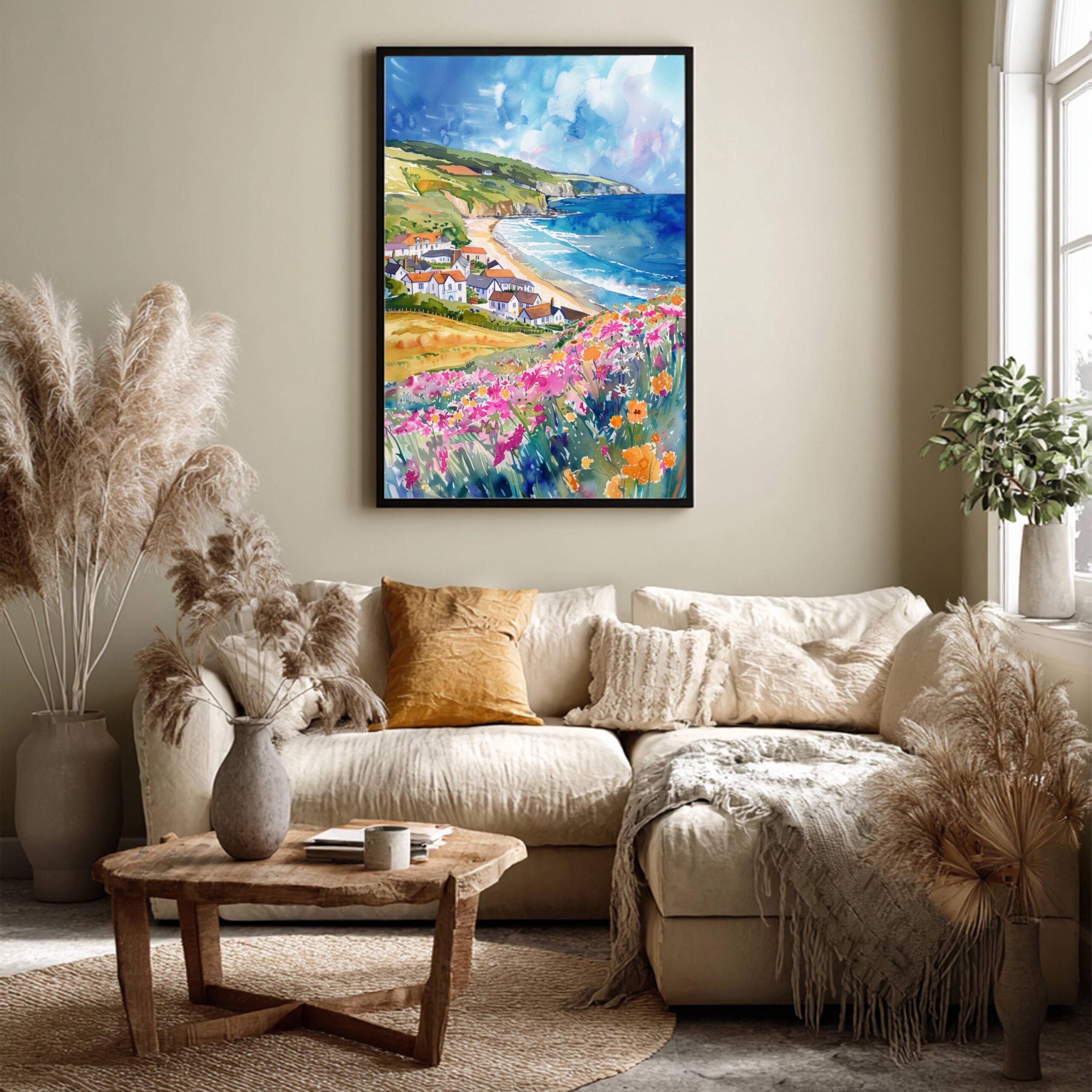 Woolacombe England Watercolor: United Kingdom Travel Art Poster - Image 3