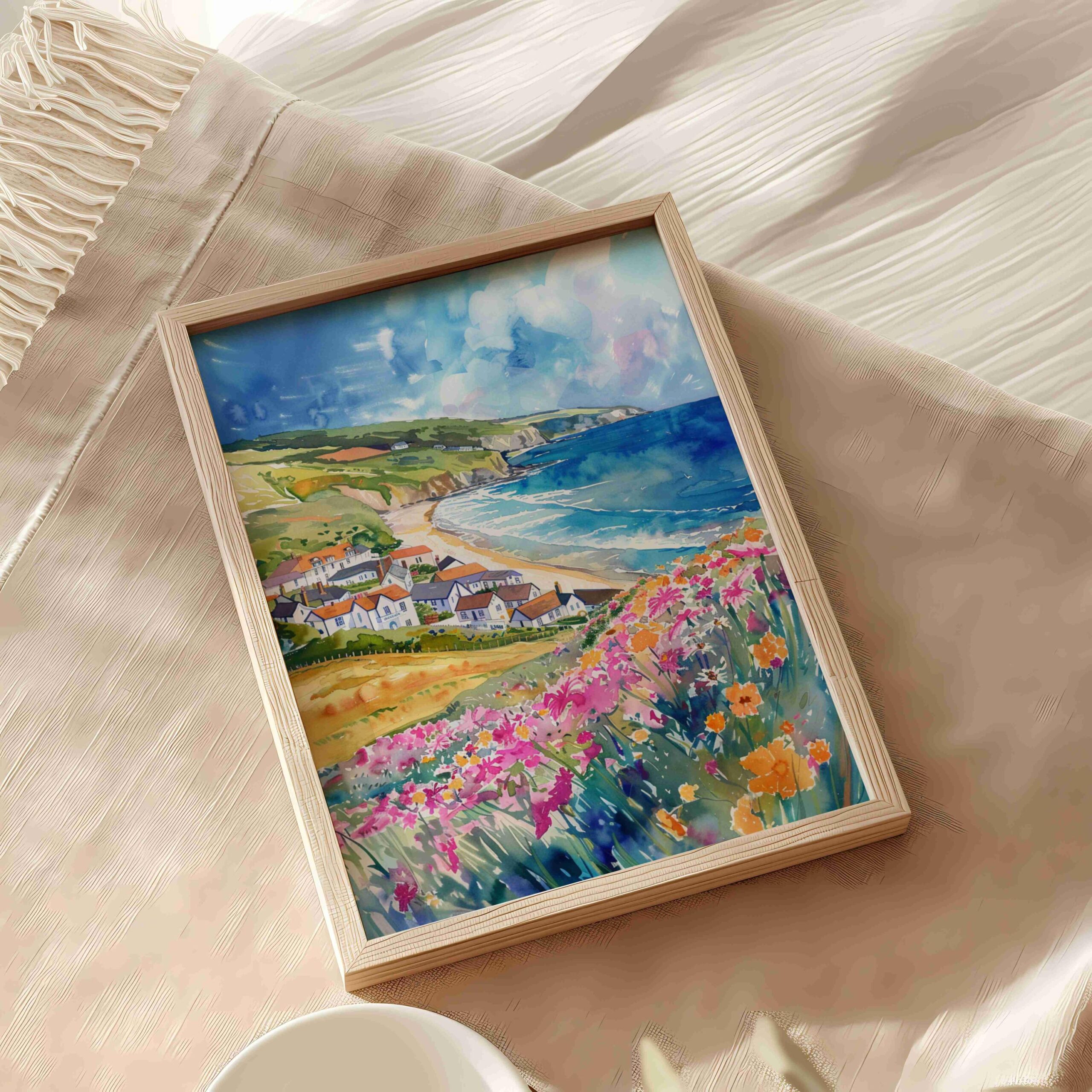 Woolacombe England Watercolor: United Kingdom Travel Art Poster - Image 5