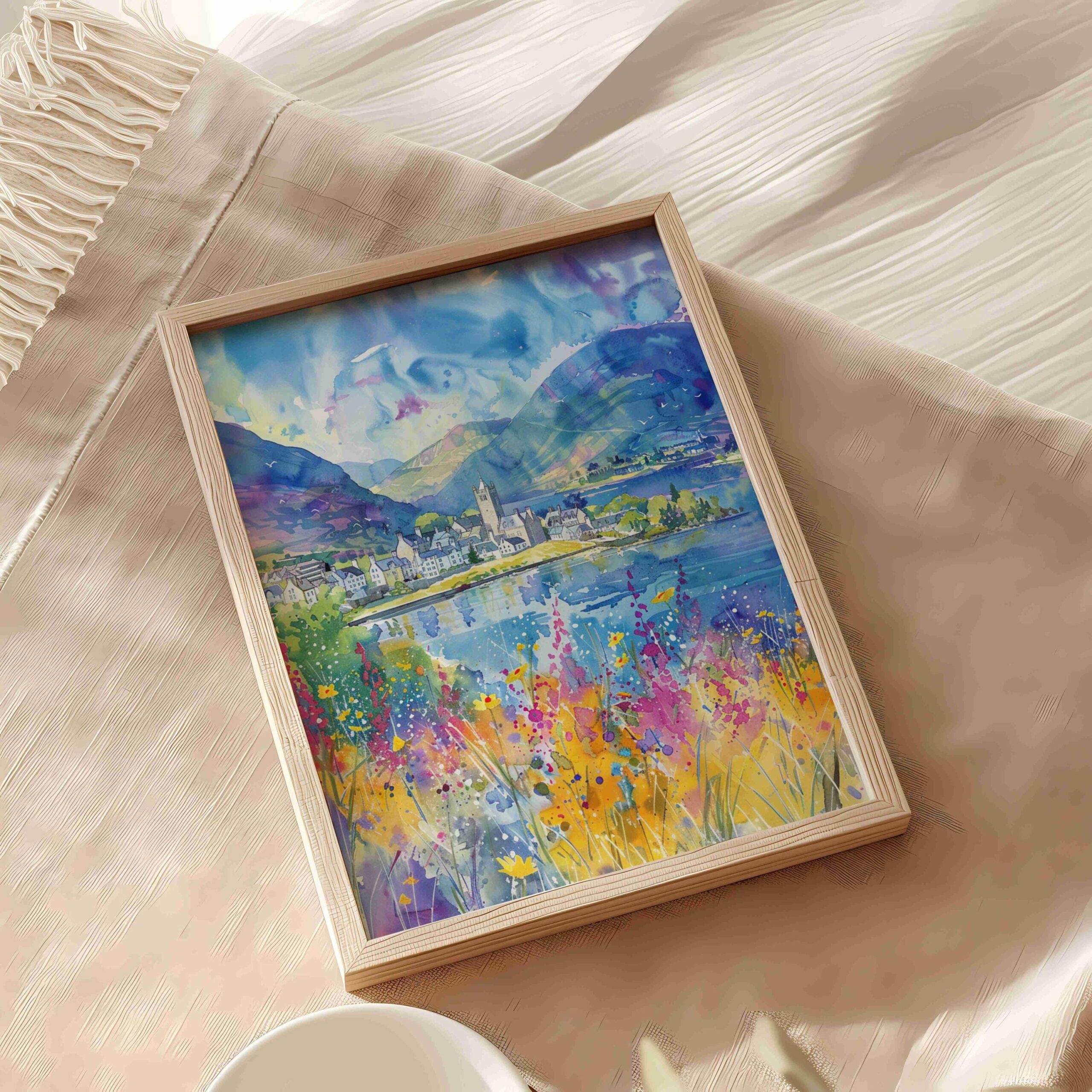 Fort William Scotland United Kingdom Watercolor: Scotland Travel Art Poster - Image 5