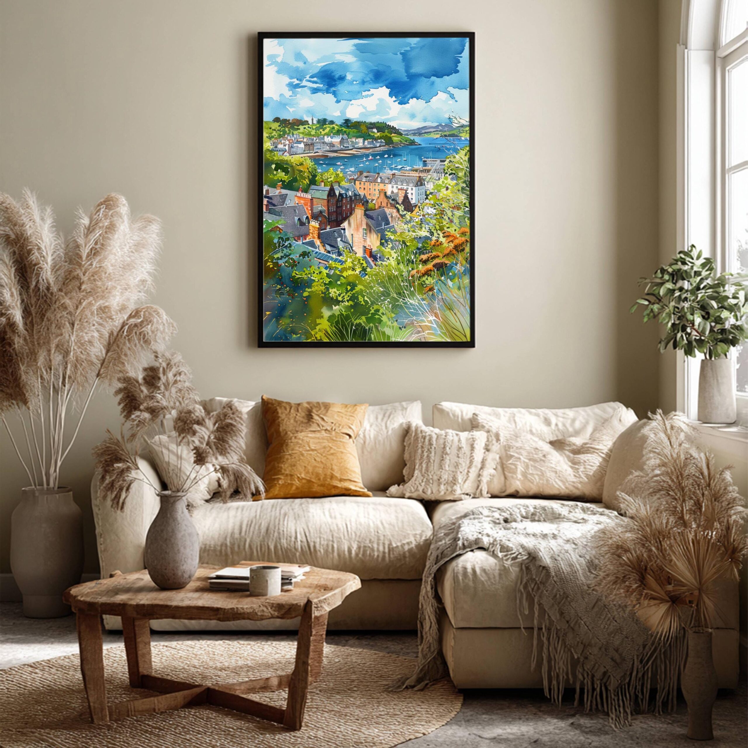 Oban Scotland United Kingdom Watercolor: Scotland Travel Art Poster - Image 3