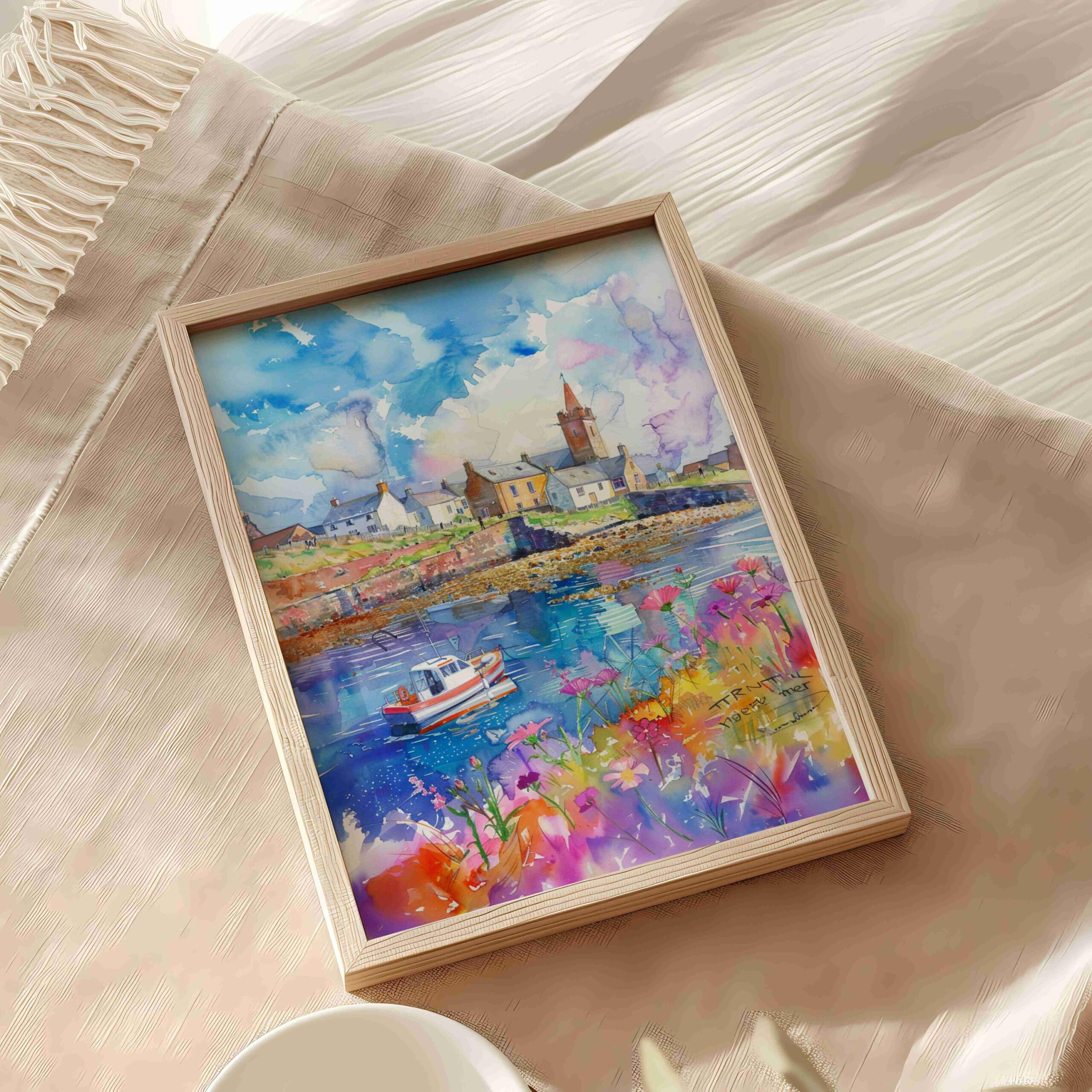 Thurso Scotland United Kingdom Watercolor: Scotland Travel Art Poster - Image 5