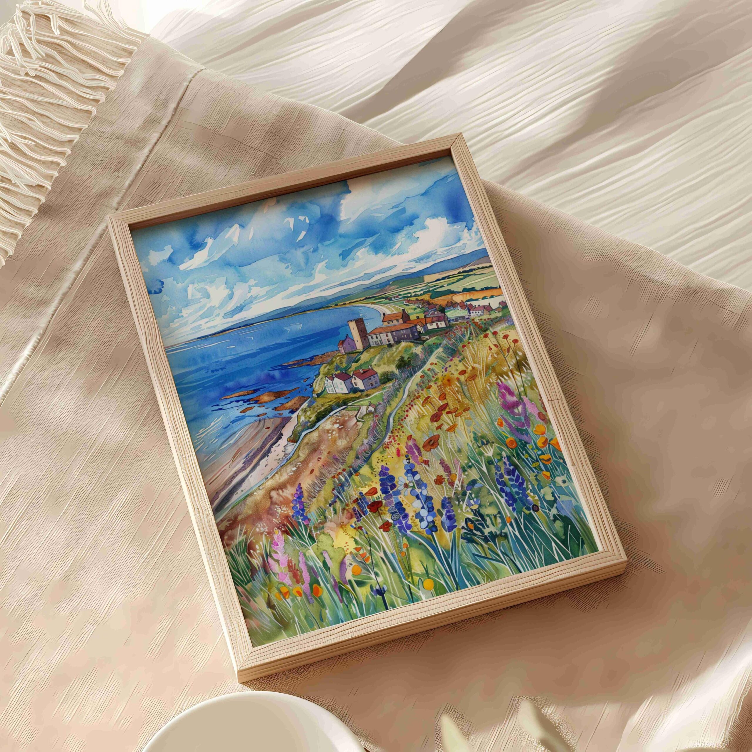 Troon Scotland United Kingdom Watercolor: Scotland Travel Art Poster - Image 5