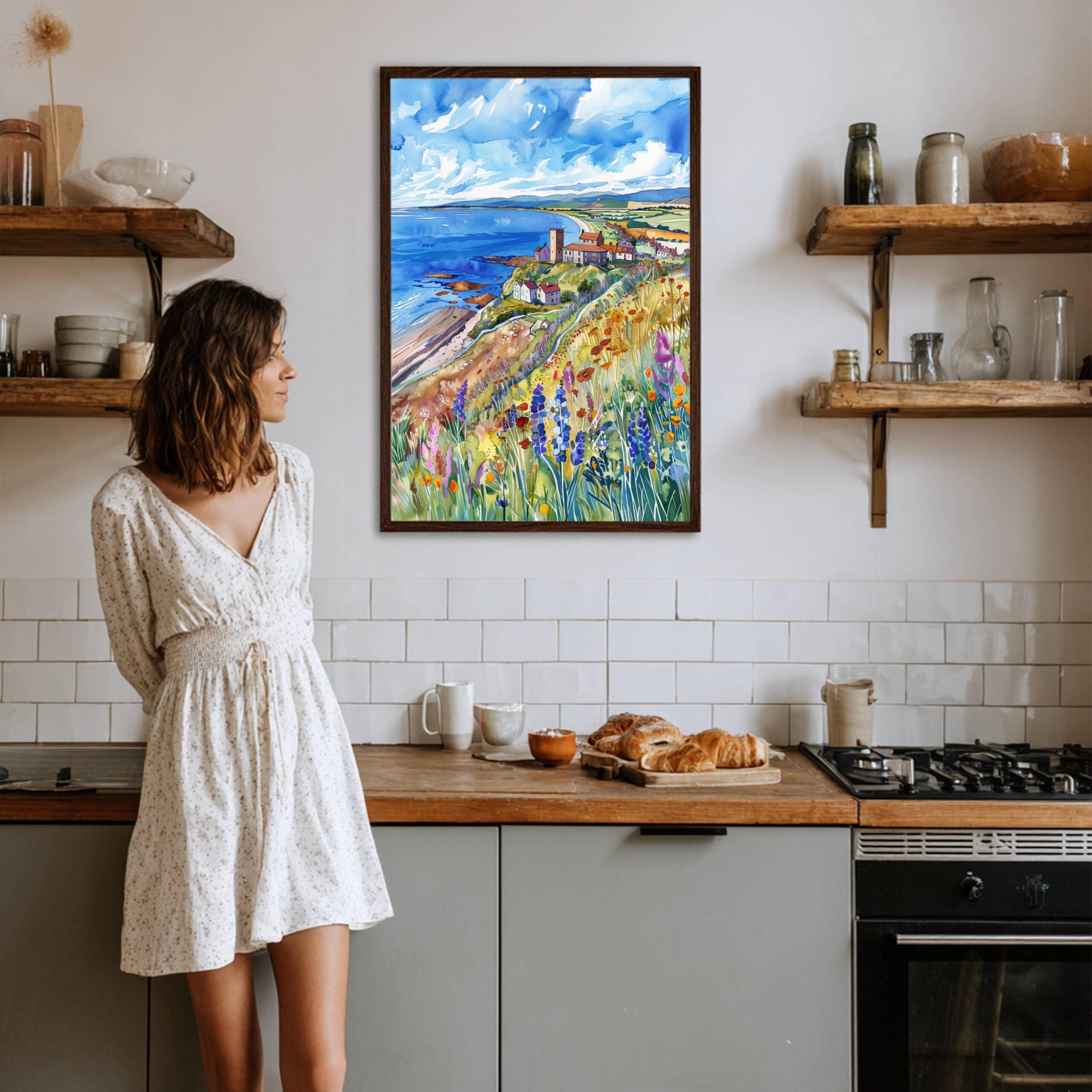 Troon Scotland United Kingdom Watercolor: Scotland Travel Art Poster - Image 7