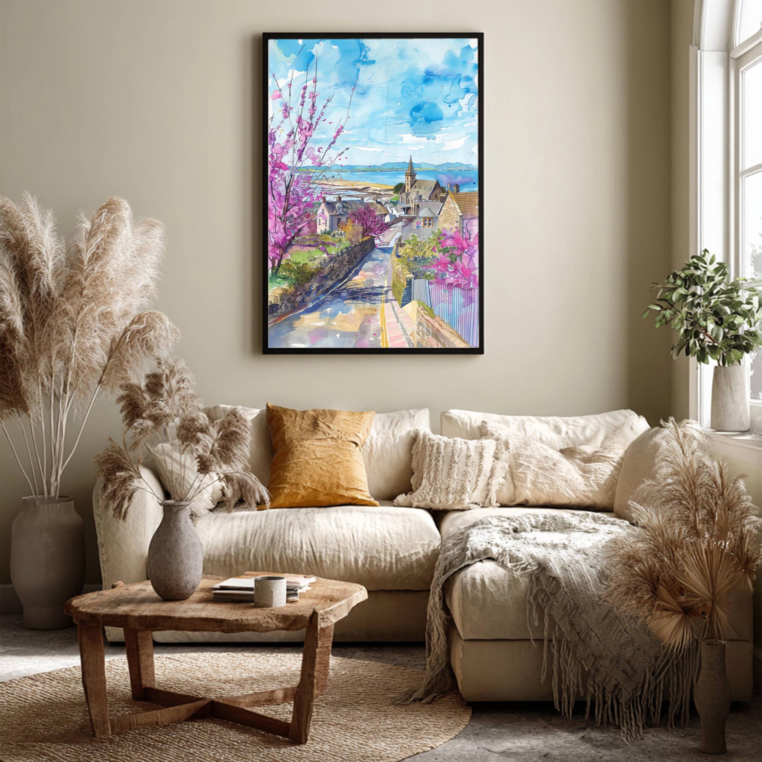 Troon Scotland United Kingdom Watercolor: Scotland Travel Art Poster - Image 3
