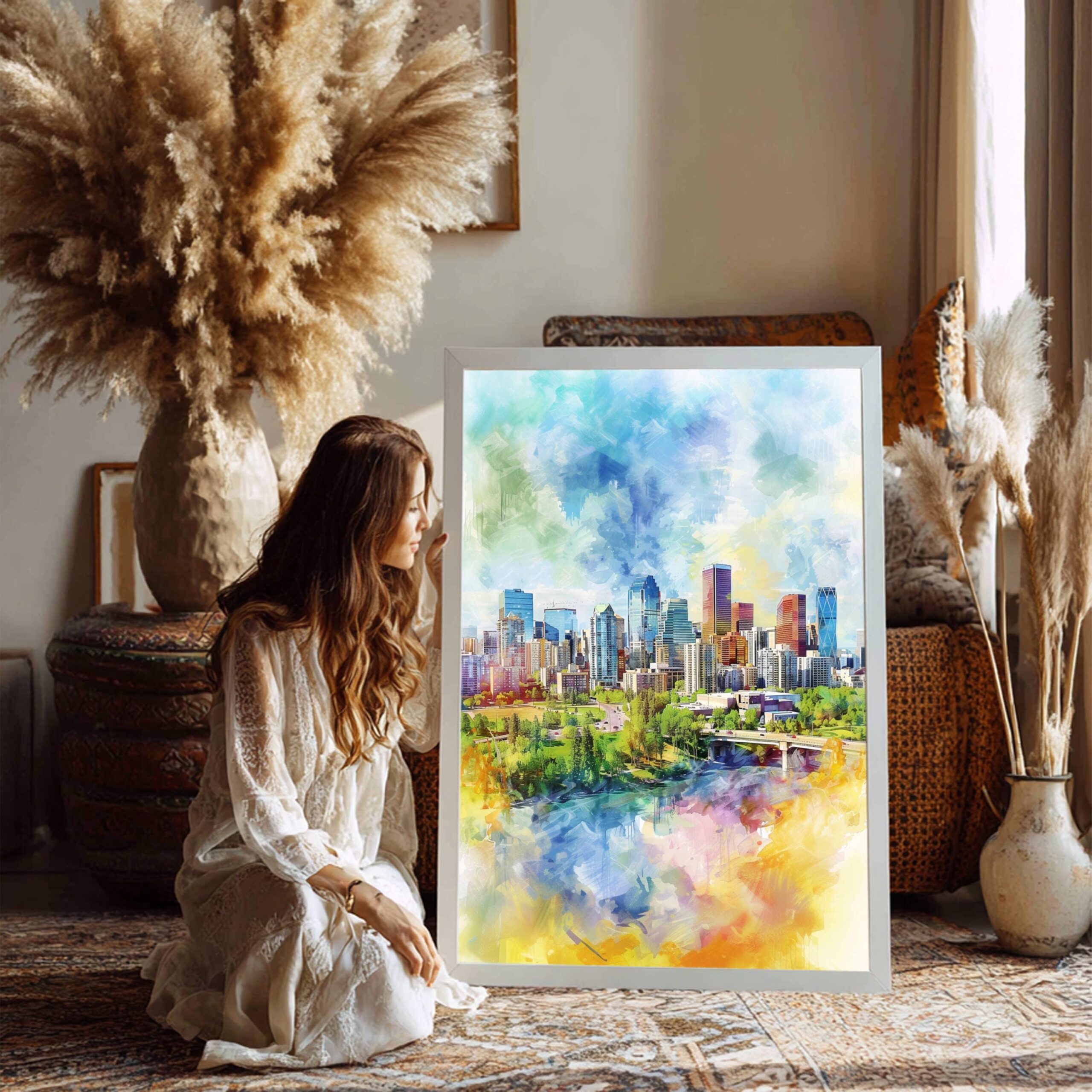 Calgary Canada North America Watercolor Print: Canadian Travel Art Poster - Image 8