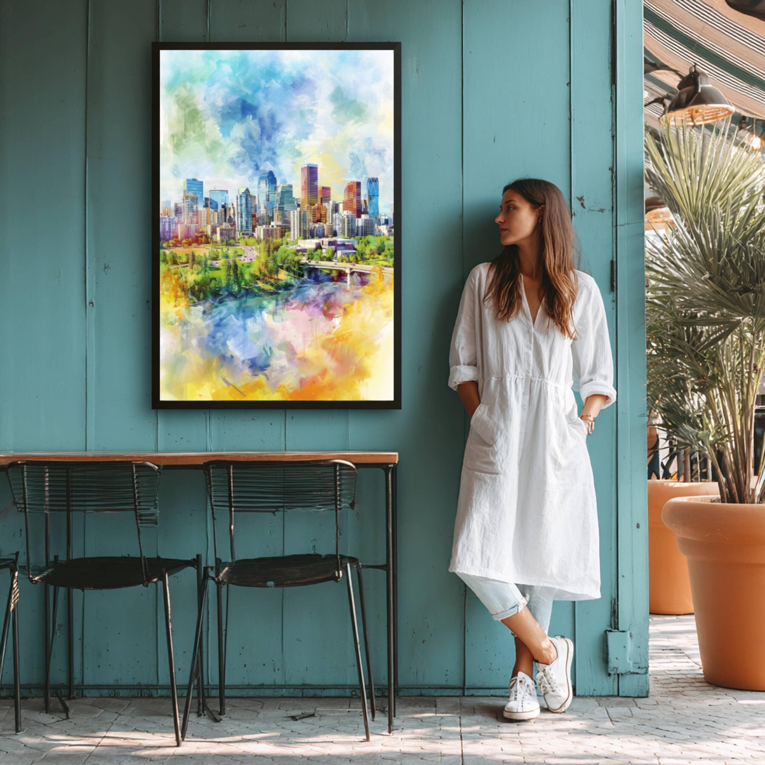 Calgary Canada North America Watercolor Print: Canadian Travel Art Poster - Image 6