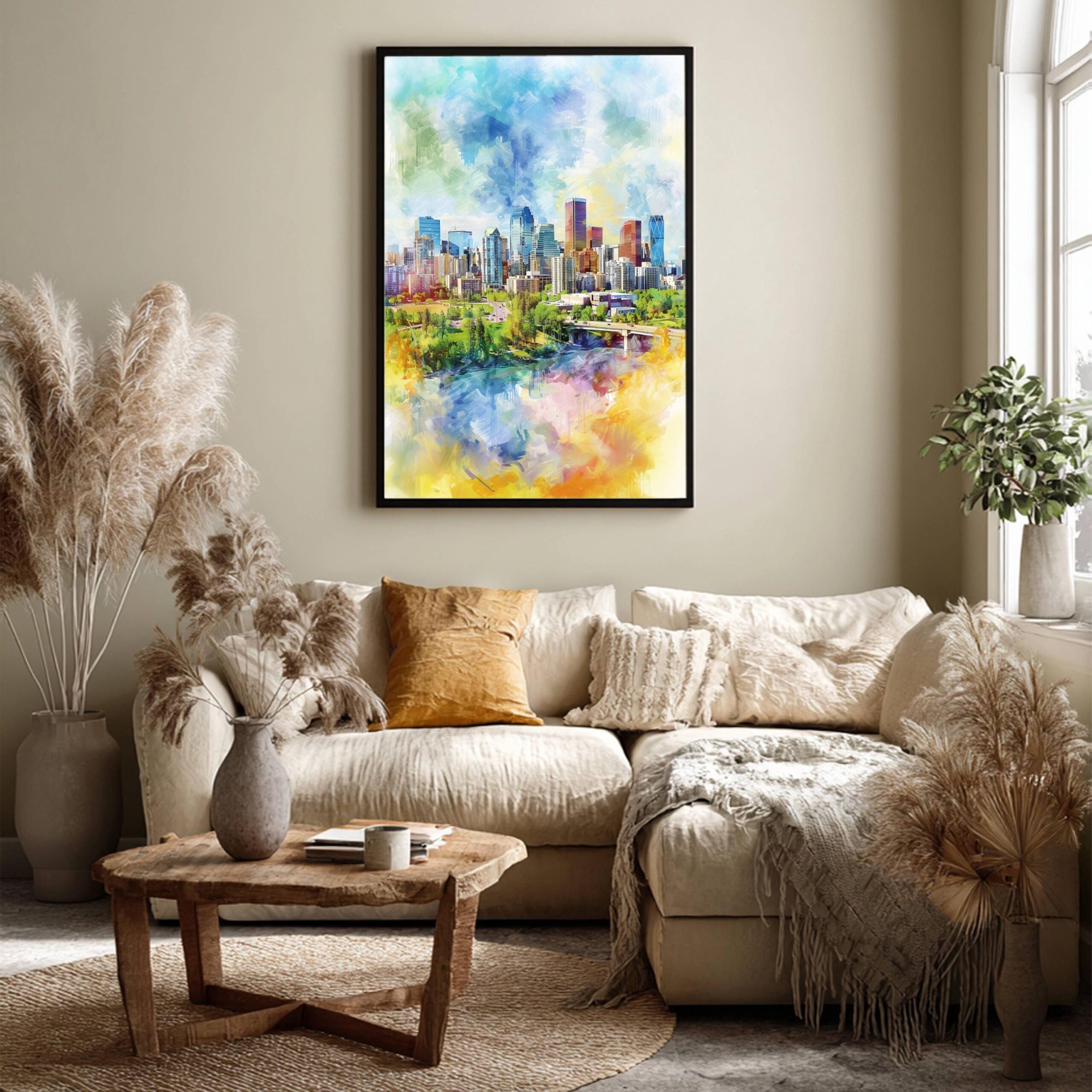 Calgary Canada North America Watercolor Print: Canadian Travel Art Poster - Image 3