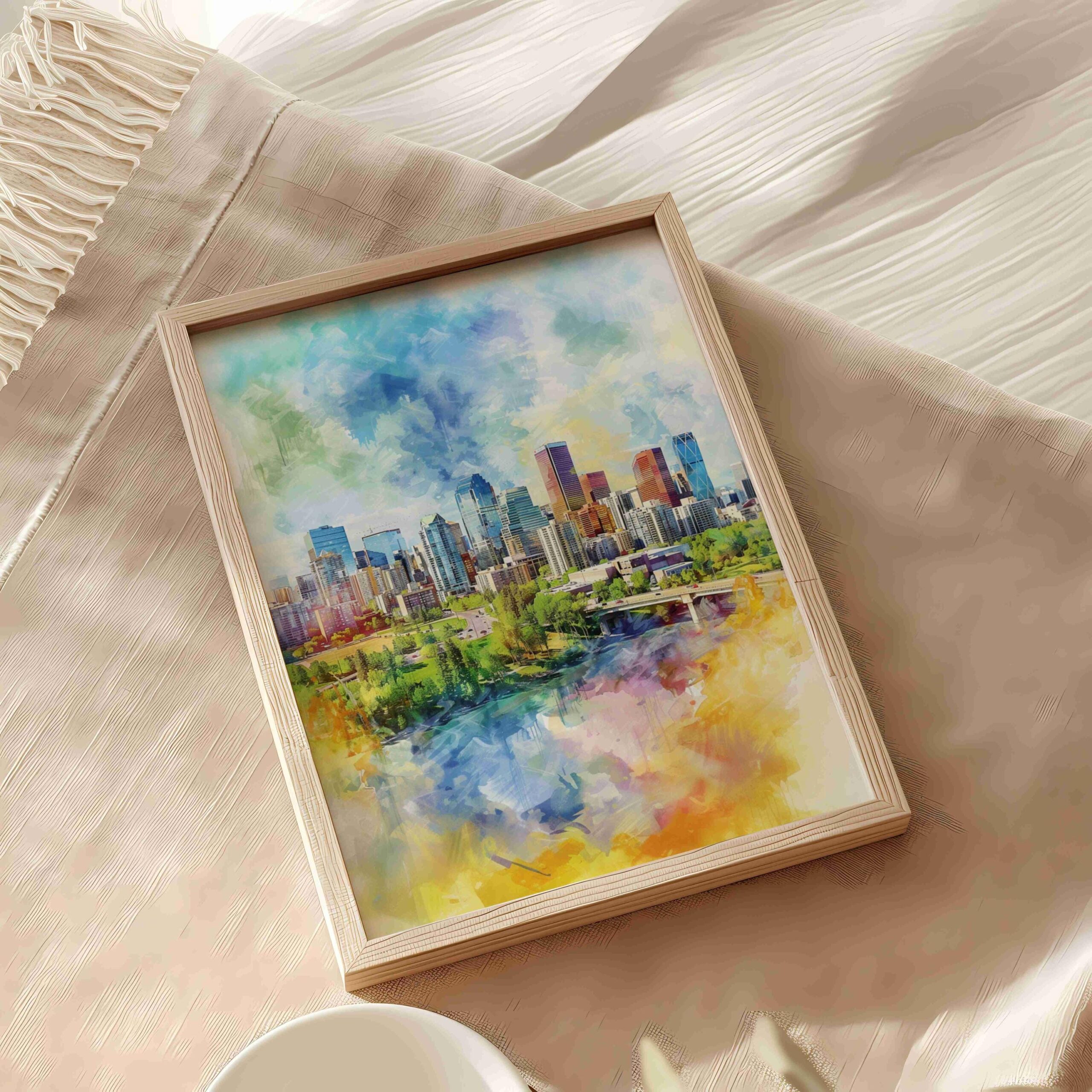 Calgary Canada North America Watercolor Print: Canadian Travel Art Poster - Image 5