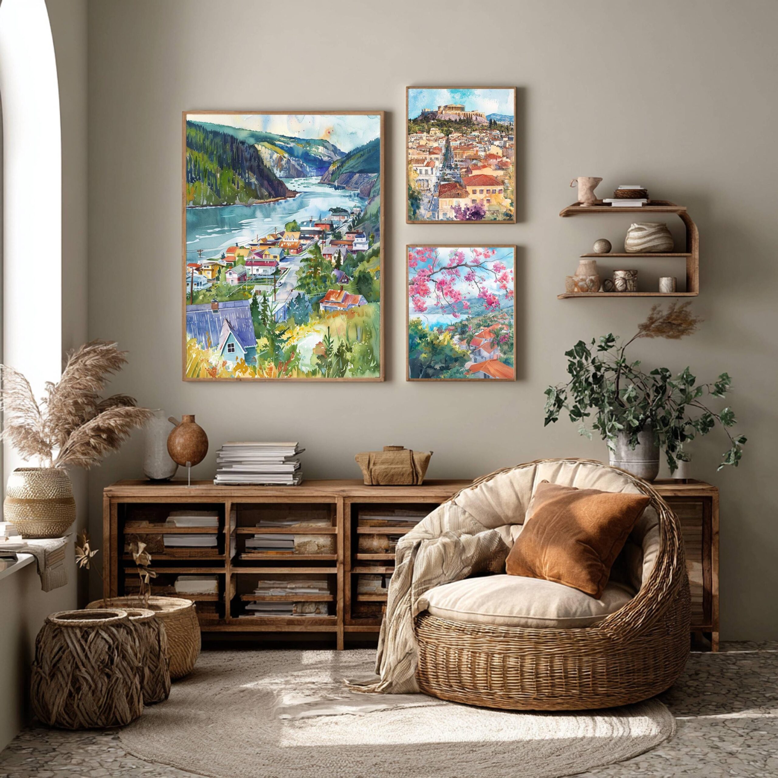 Dawson City Canada North America Watercolor: Travel Art Poster Print - Image 2