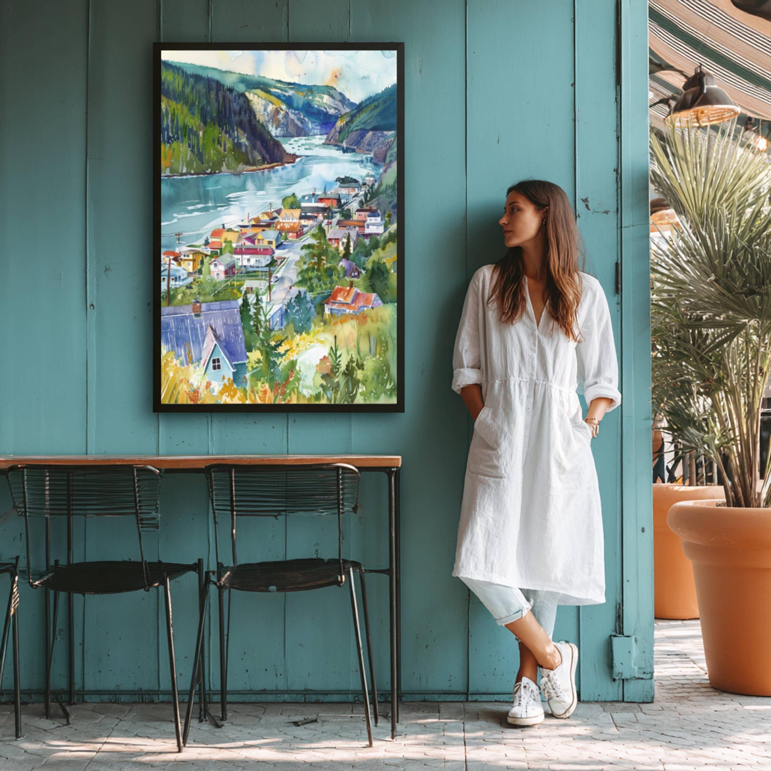 Dawson City Canada North America Watercolor: Travel Art Poster Print - Image 6